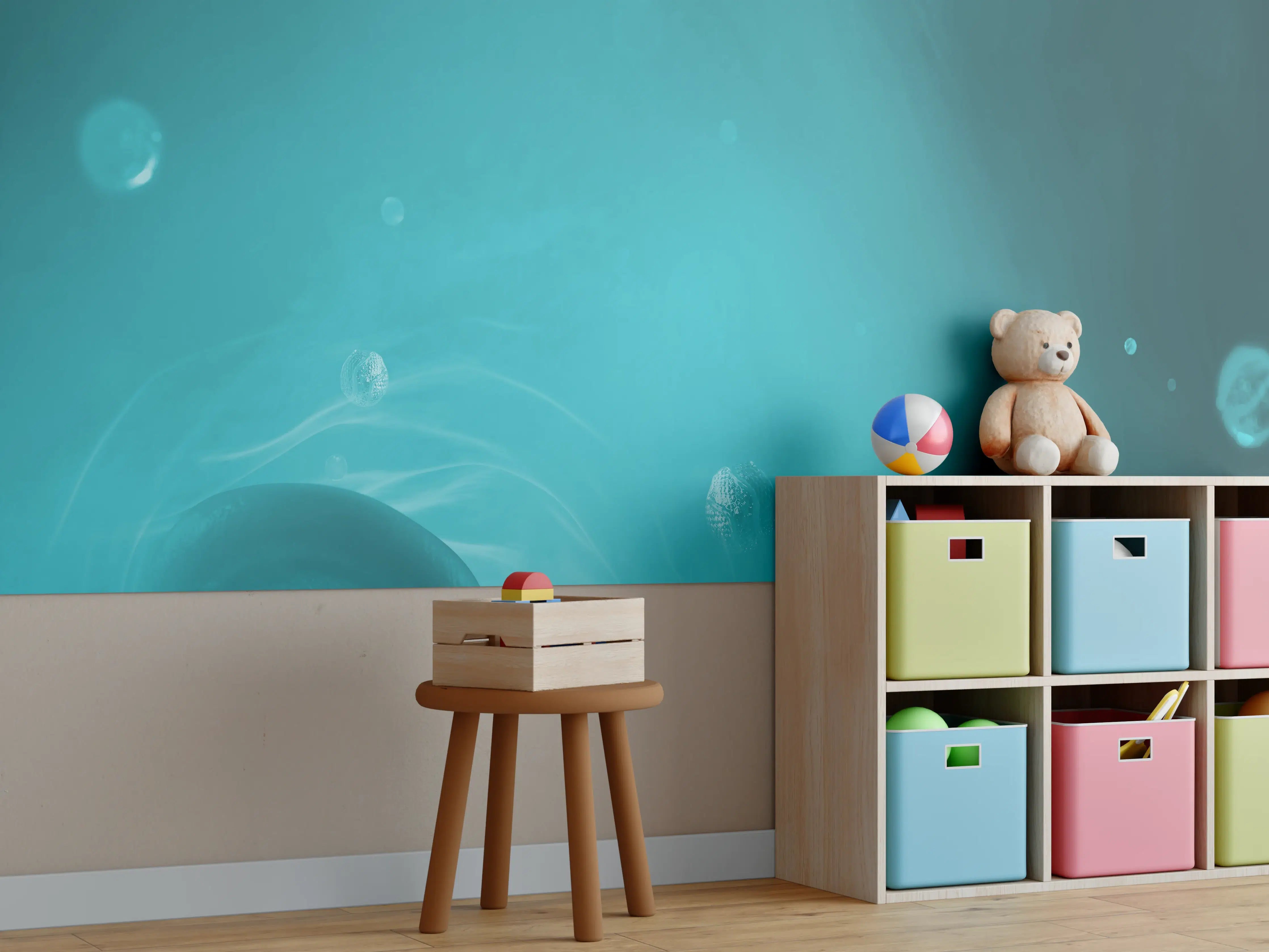 Kinderzimmer Wandgestaltung - Wässriger Tauchgang