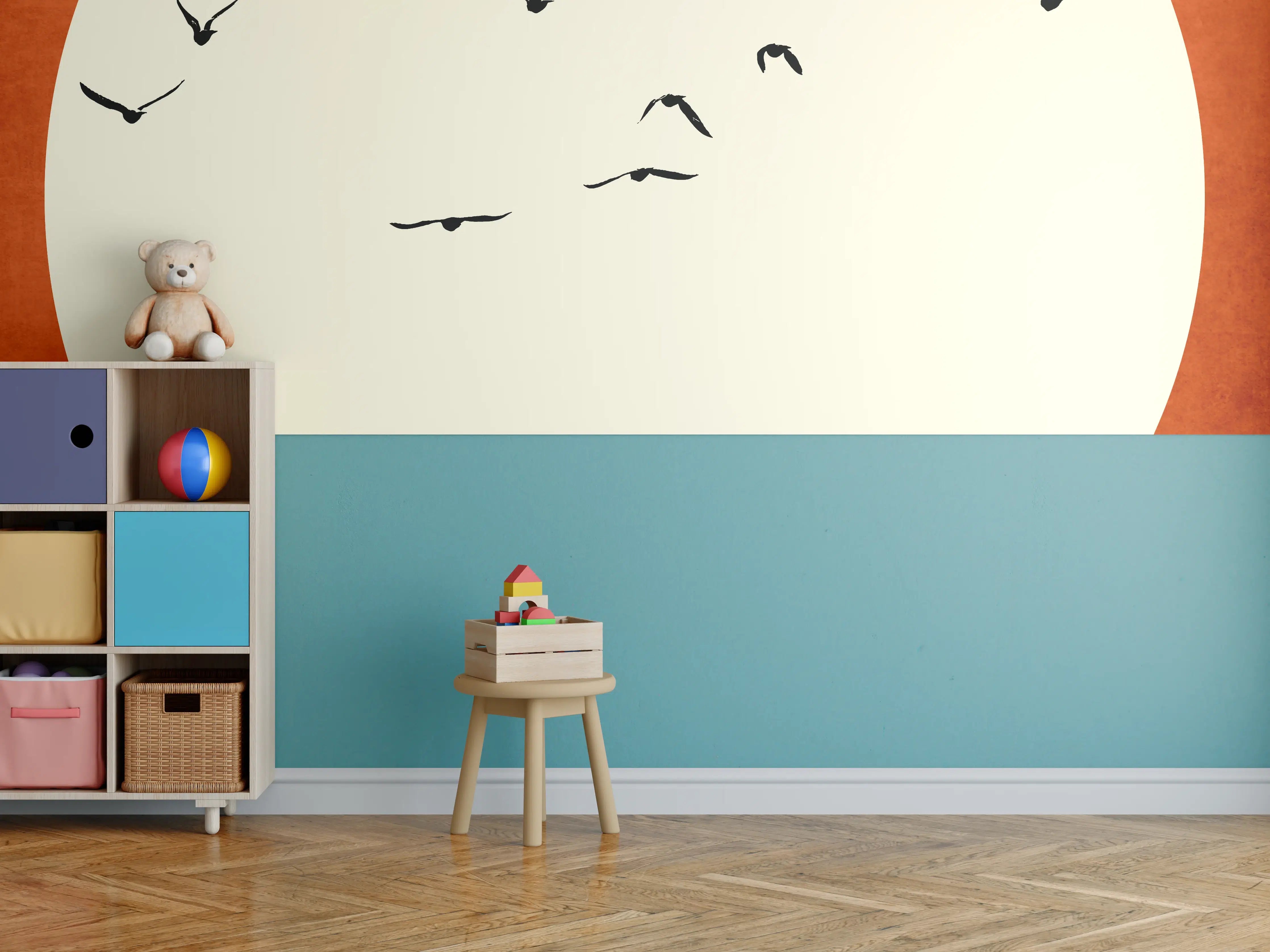 Kinderzimmer Wandgestaltung - Warmer Mond - Grafik