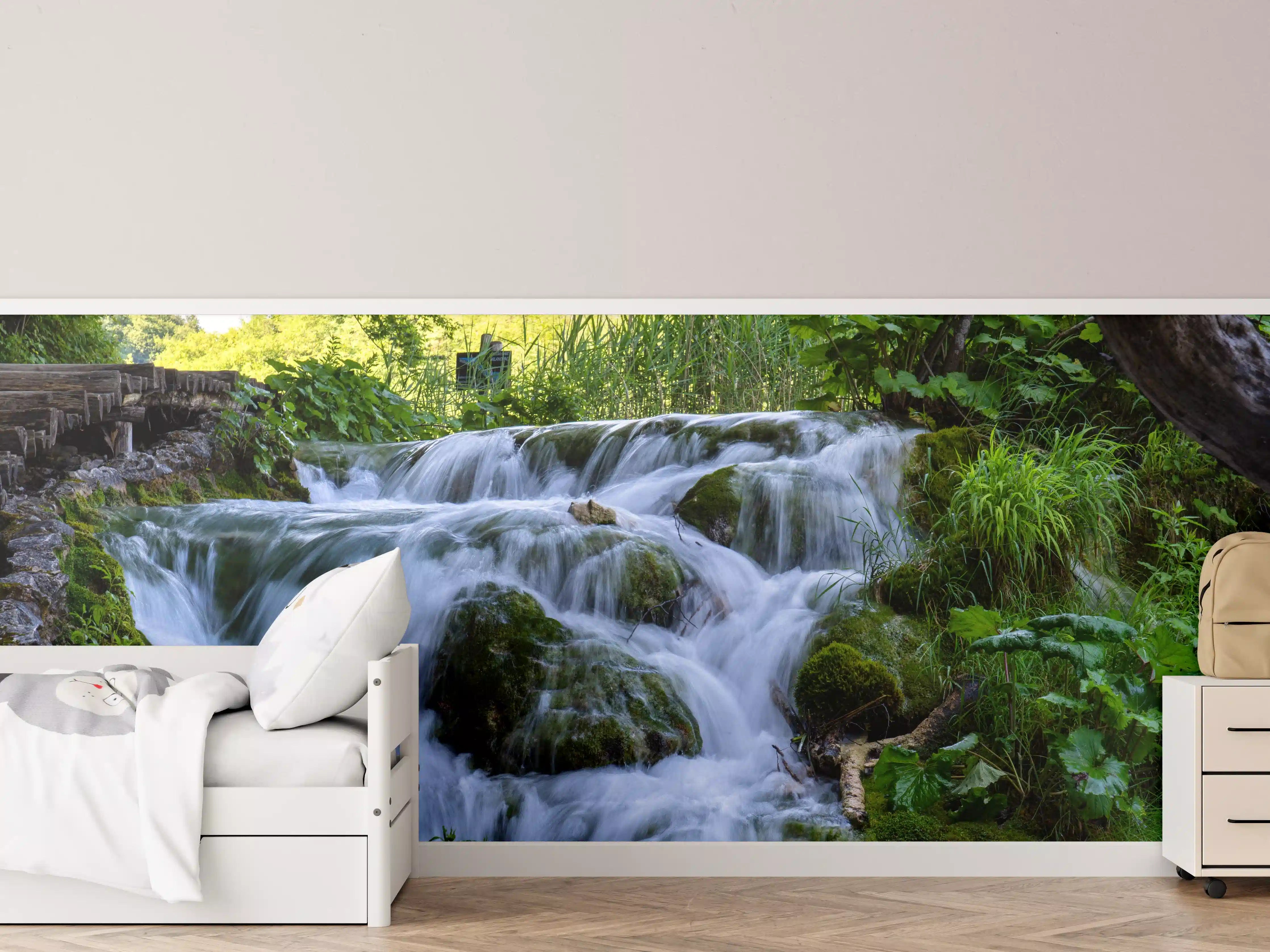 Kinderzimmer Wandgestaltung - Wasserfall im Nationalpark Plitvicer Seen