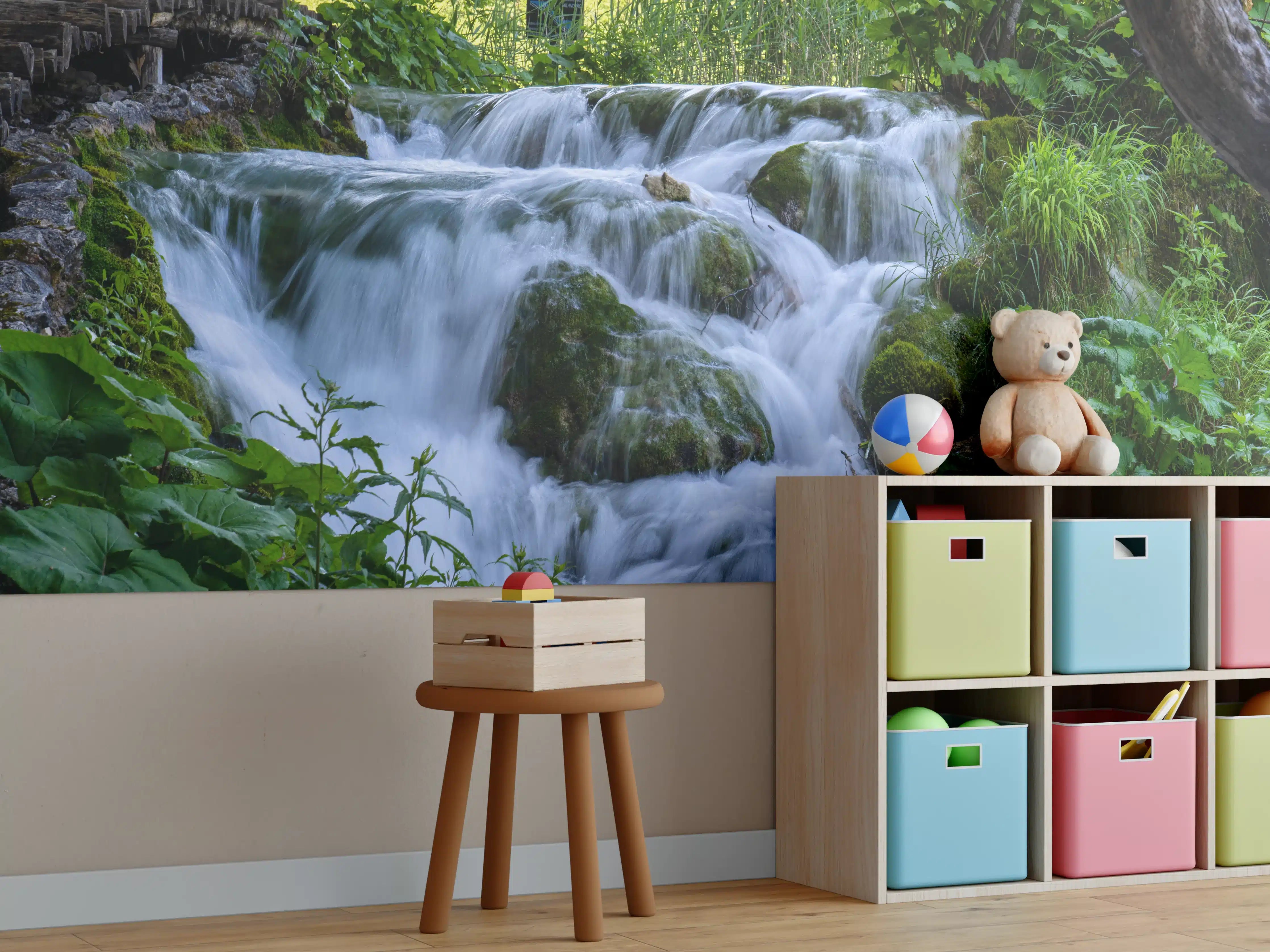 Kinderzimmer Wandgestaltung - Wasserfall im Nationalpark Plitvicer Seen