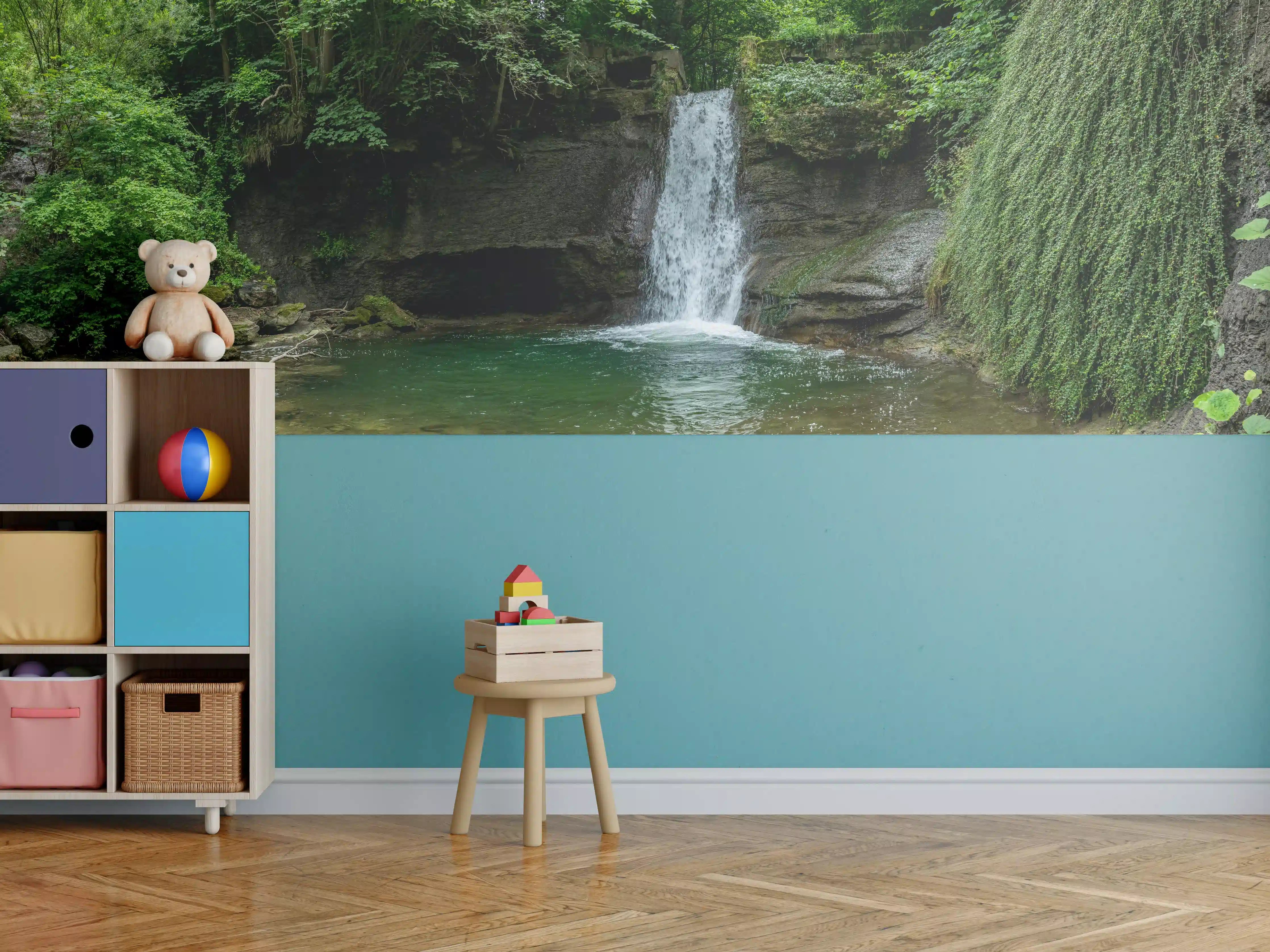 Kinderzimmer Wandgestaltung - Wasserfall im Wald - Utopie