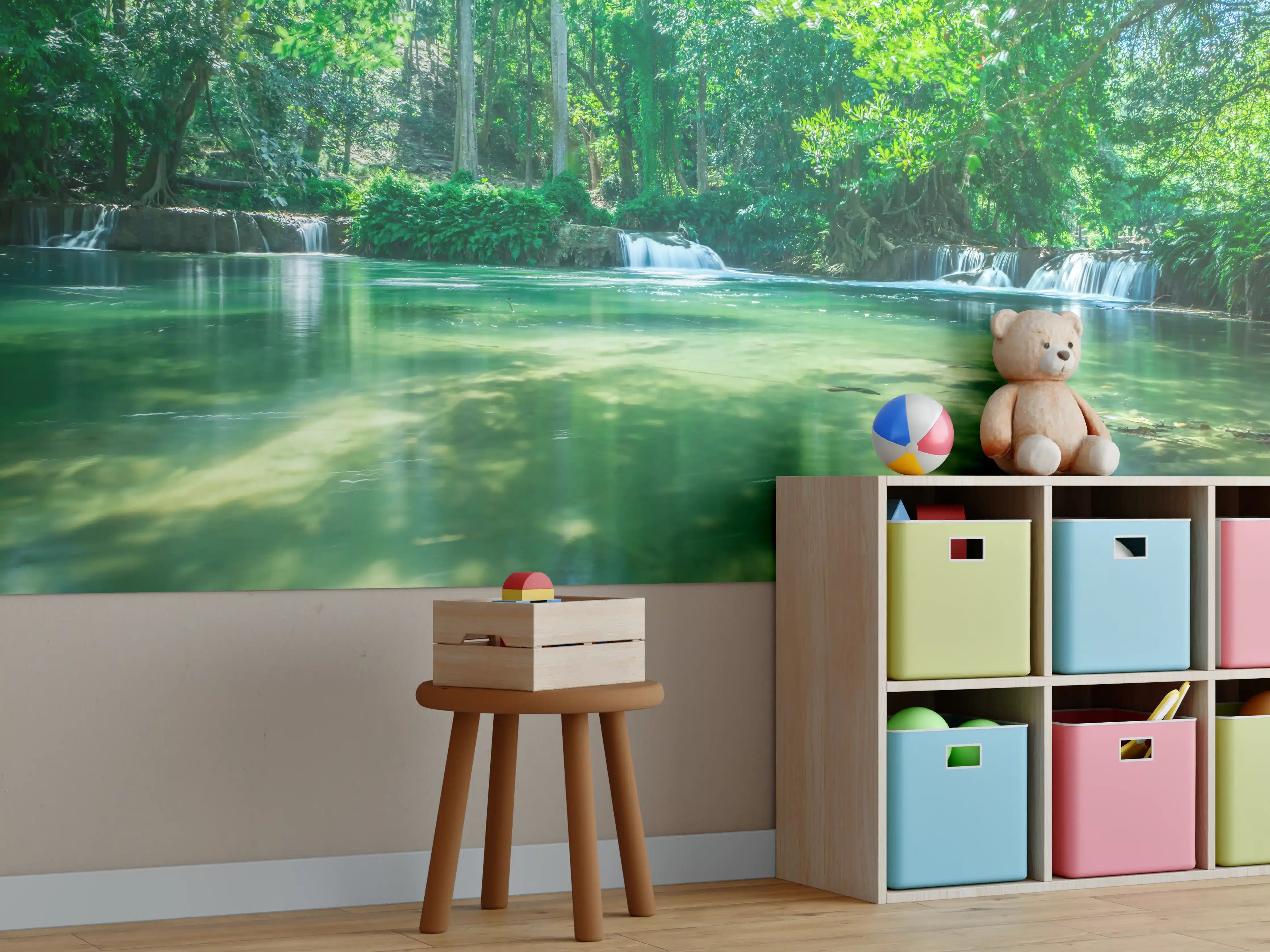 Kinderzimmer Wandgestaltung - Wasserfall in Chet Sao No