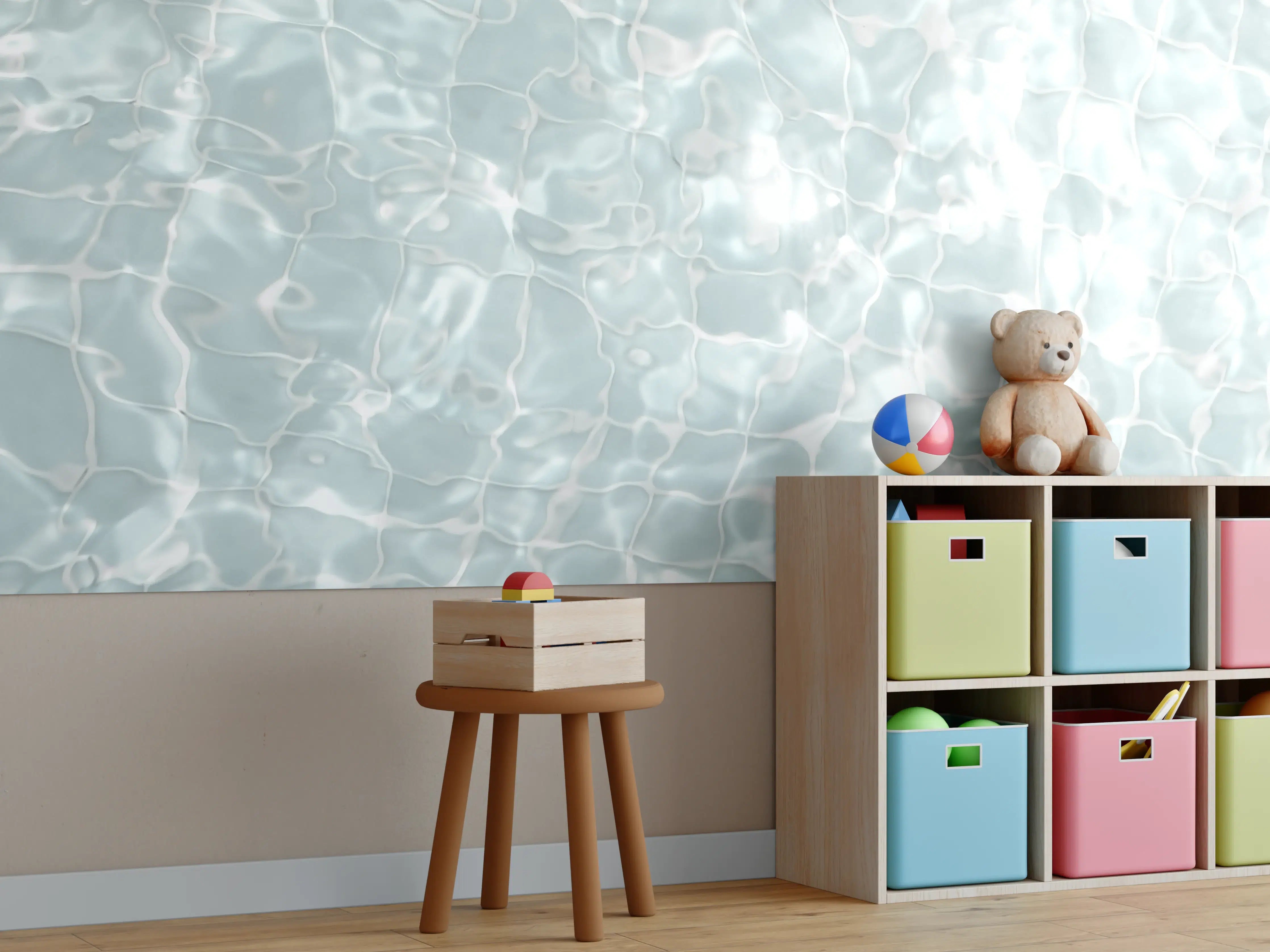 Kinderzimmer Wandgestaltung - Wasseroberfläche