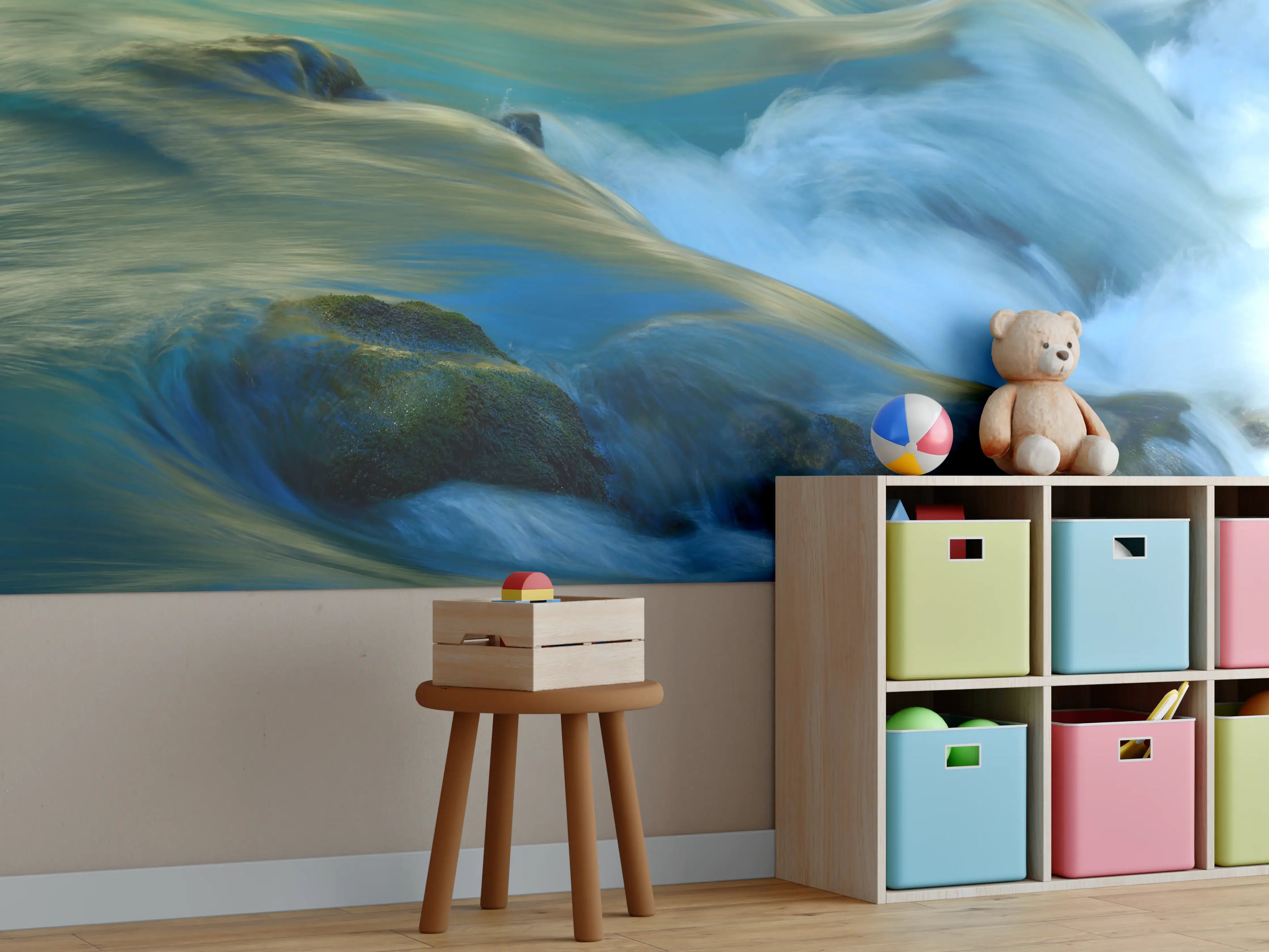 Kinderzimmer Wandgestaltung - Wasserströmung im Kaukasus