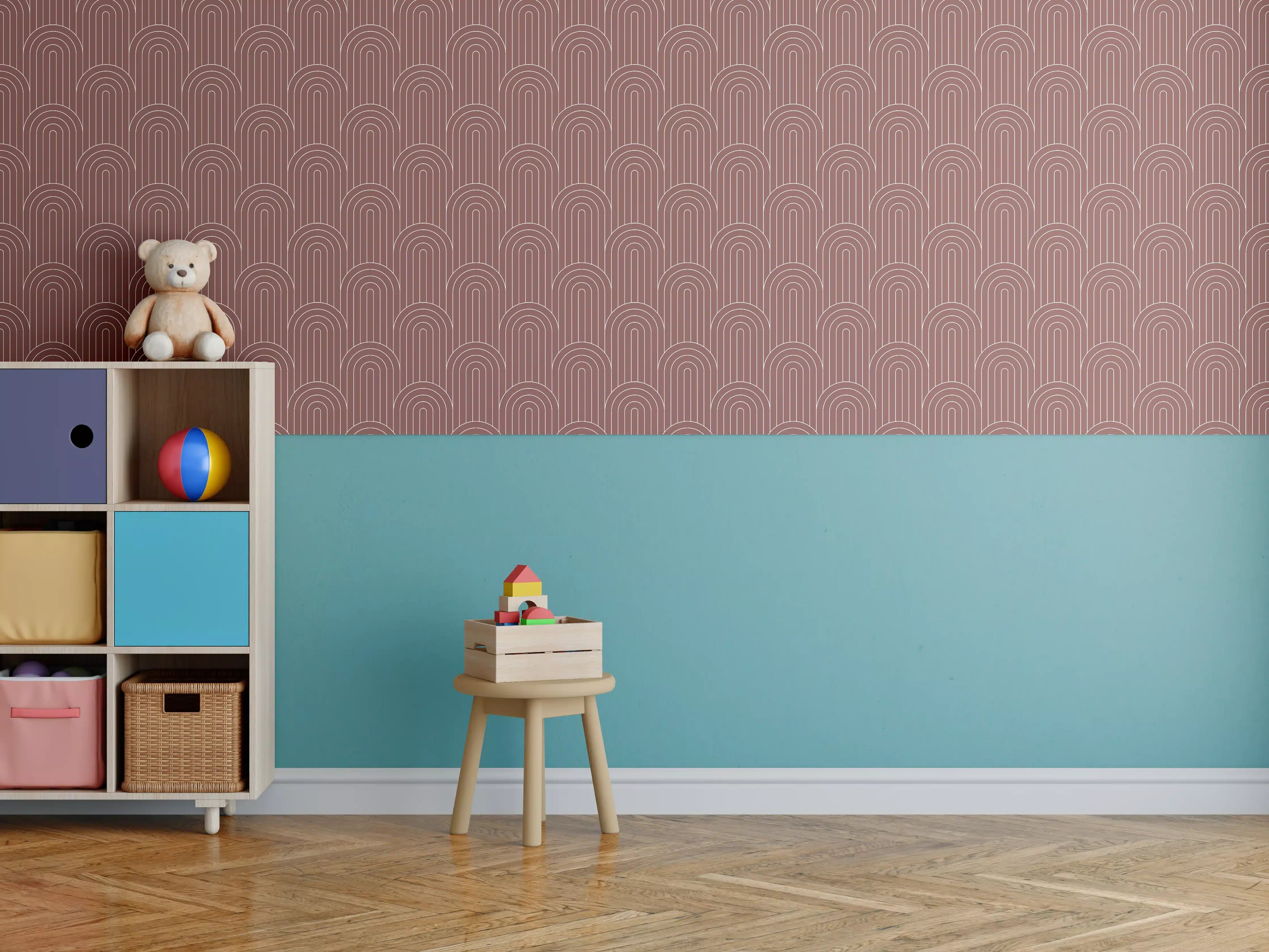 Kinderzimmer Wandgestaltung - Weiche Braun-Ton-Textur