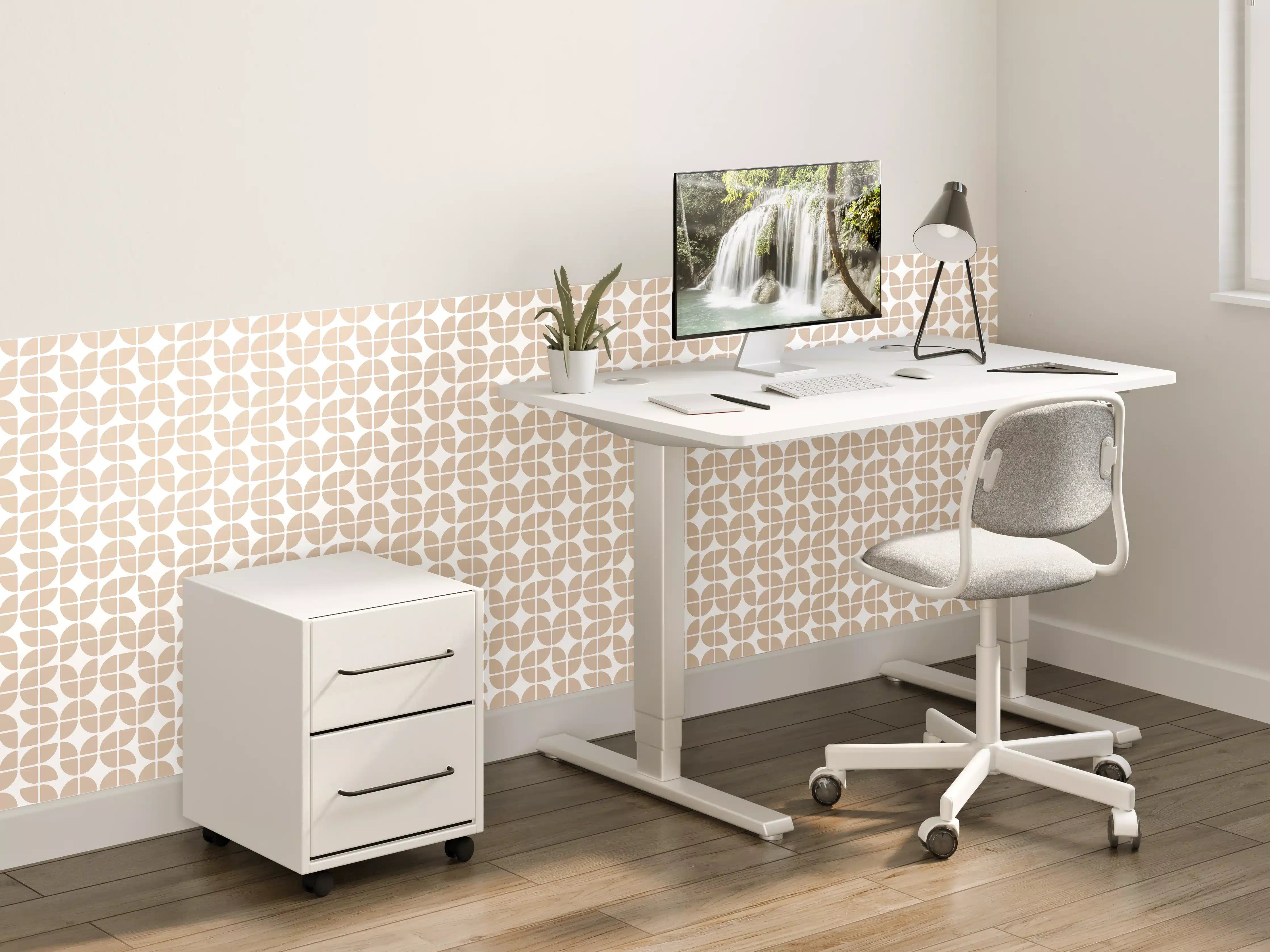 Kinderzimmer Wandgestaltung - Weiß-Grau-Muster-Textur