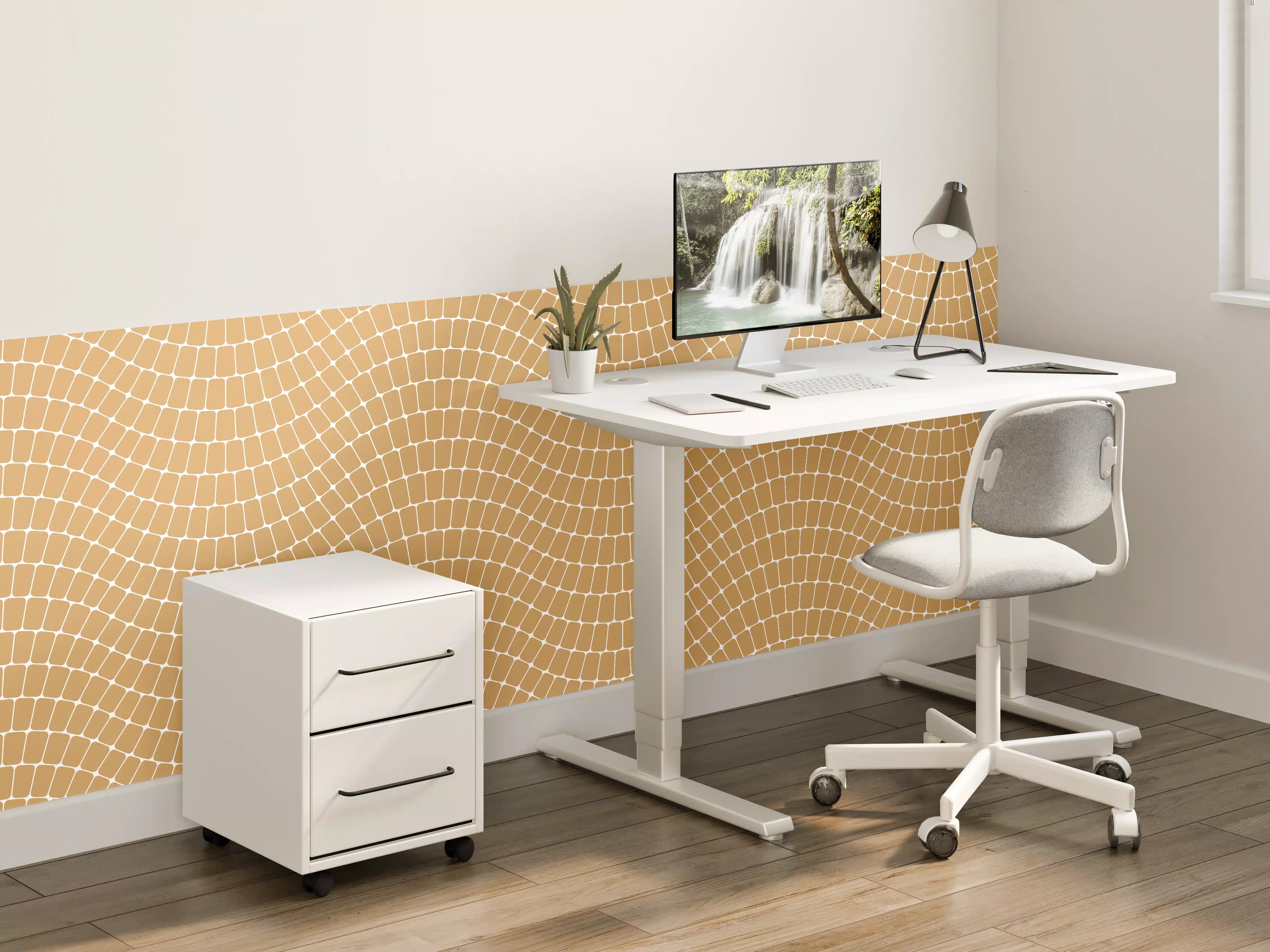 Kinderzimmer Wandgestaltung - Weiß-Graue Wellen-Textur