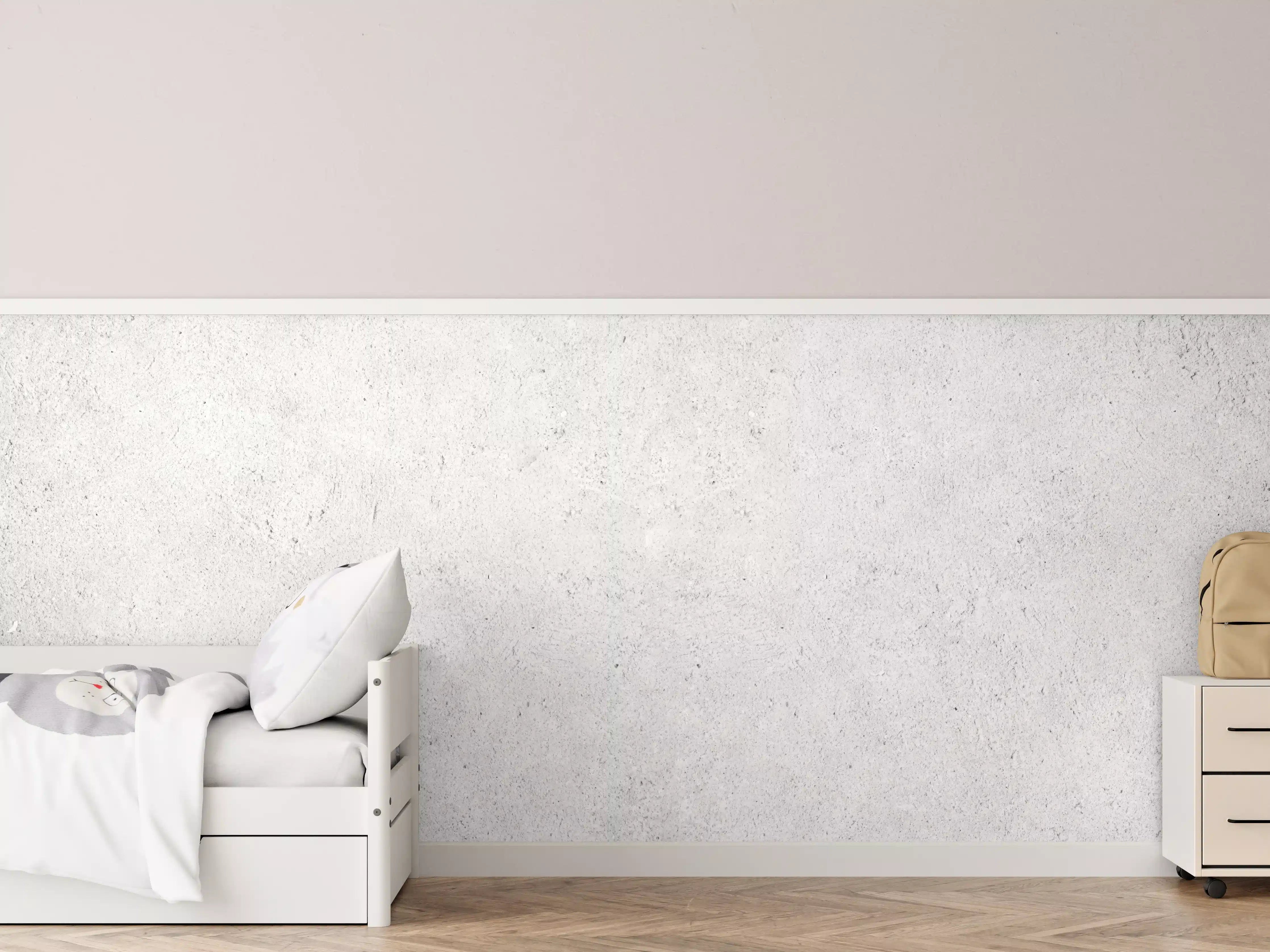 Kinderzimmer Wandgestaltung - Weiss-Grauer Kalkstein