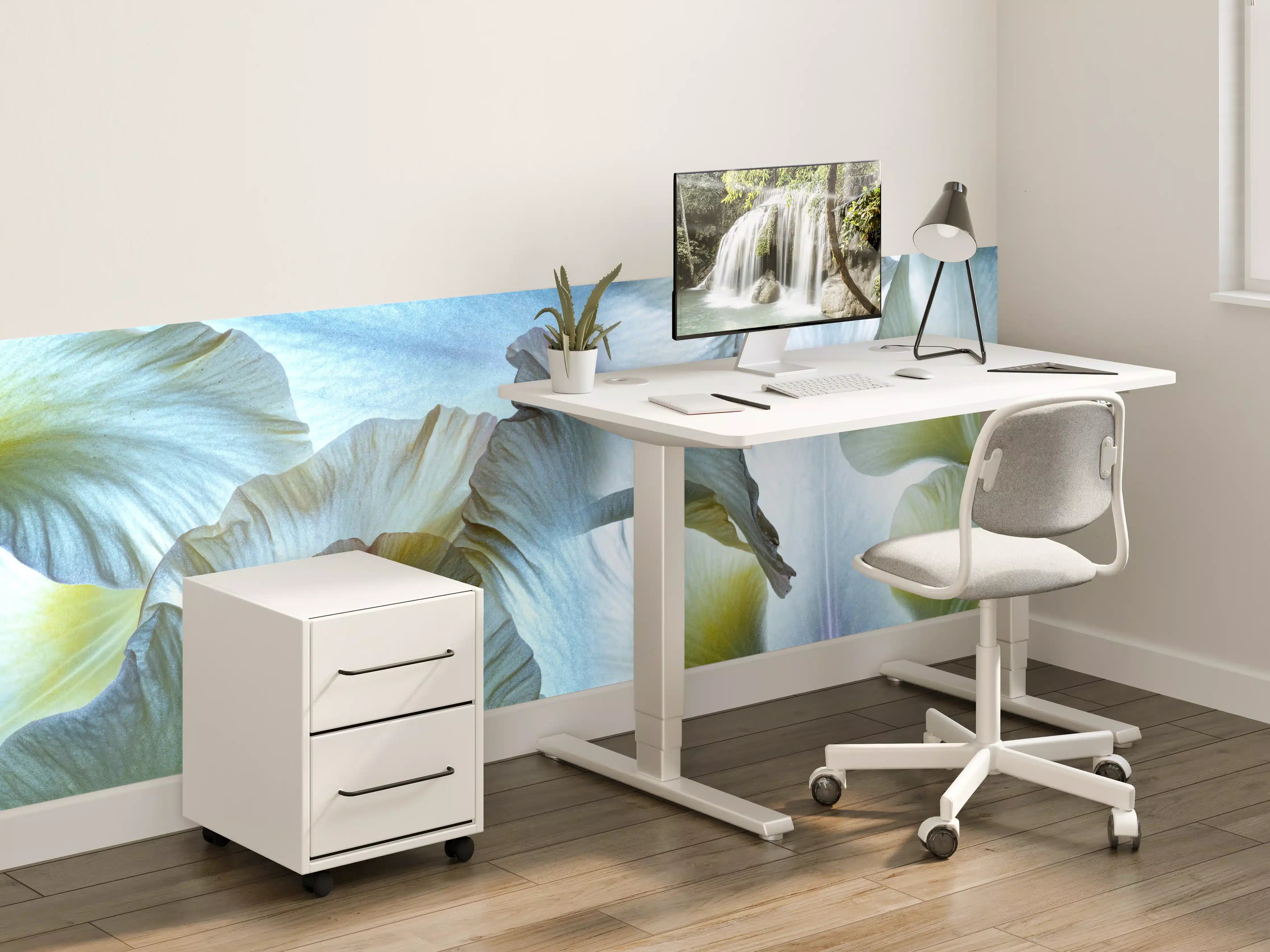 Kinderzimmer Wandgestaltung - Weiße Blüten Petal Texture