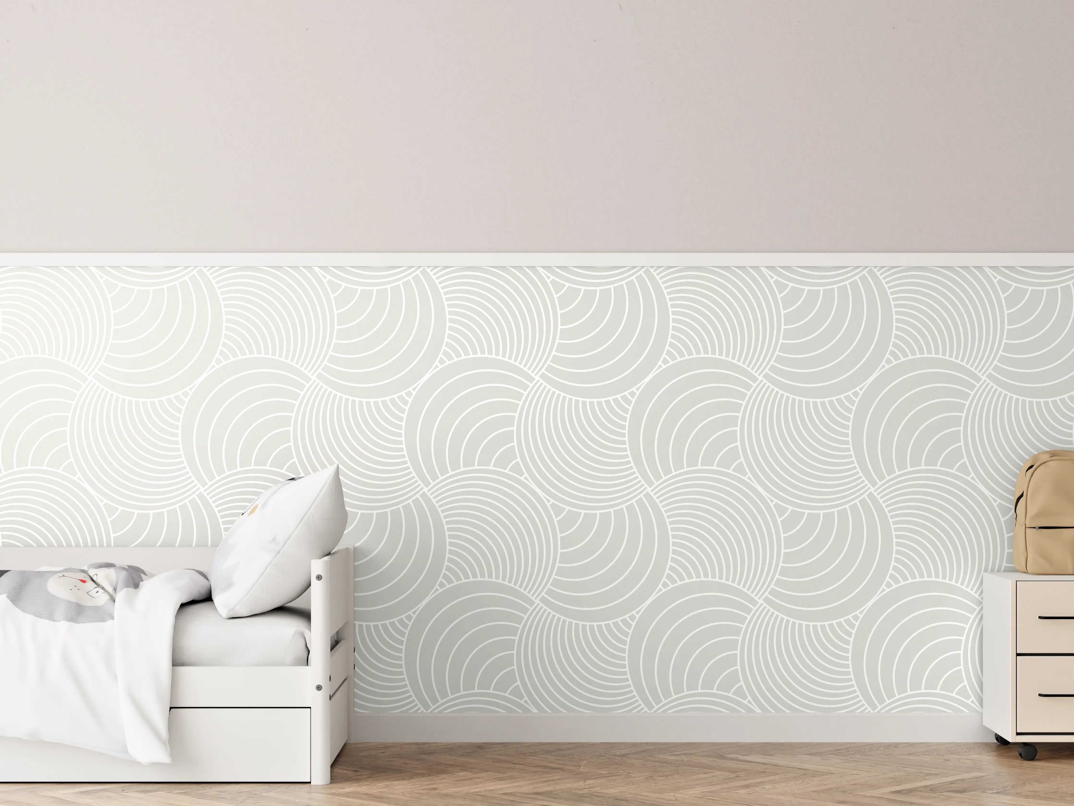 Kinderzimmer Wandgestaltung - Weiße Grauliche  Marmor Textur