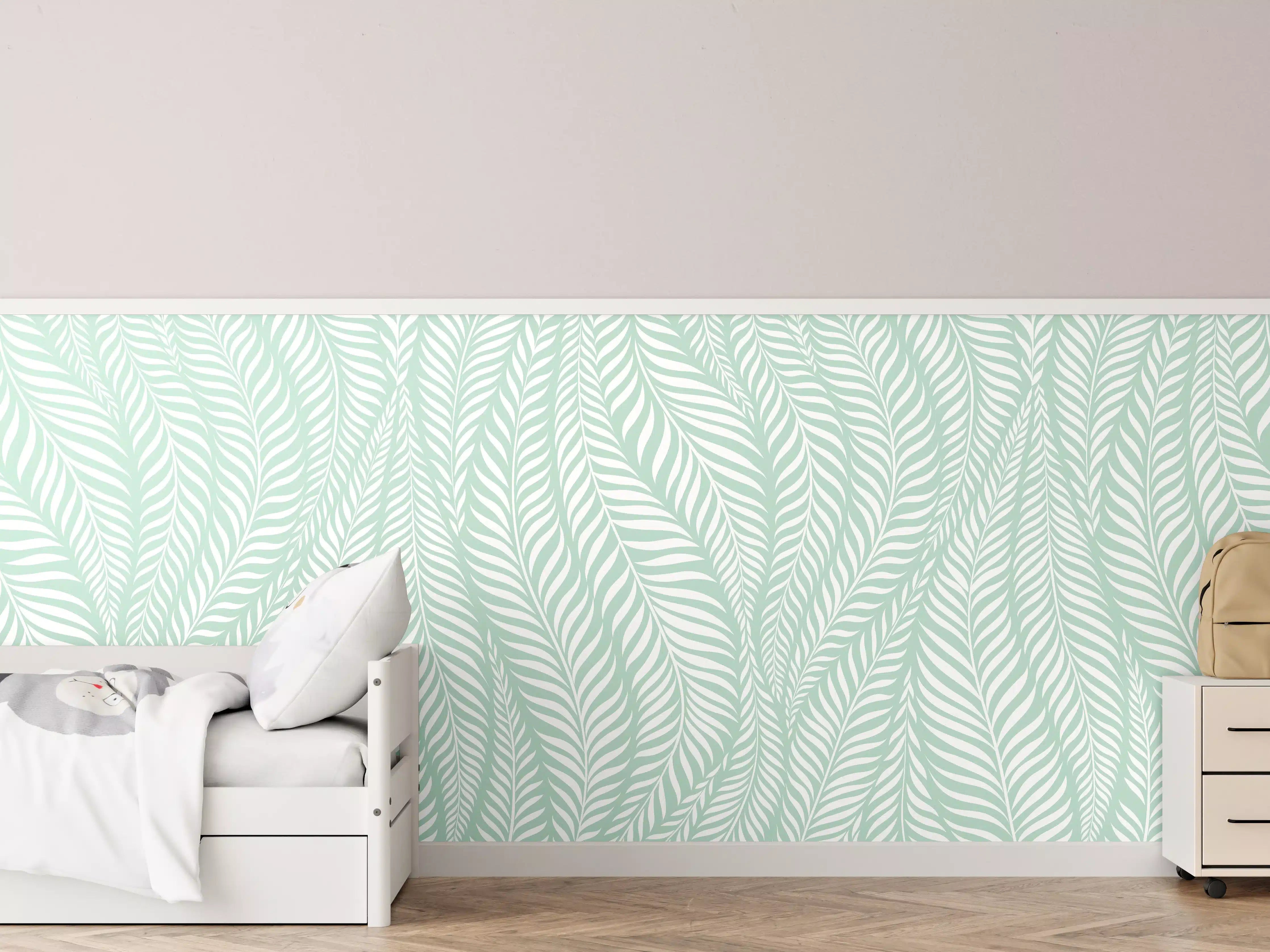 Kinderzimmer Wandgestaltung - Weiße Marmor-Textur mit dezenten Graunuancen