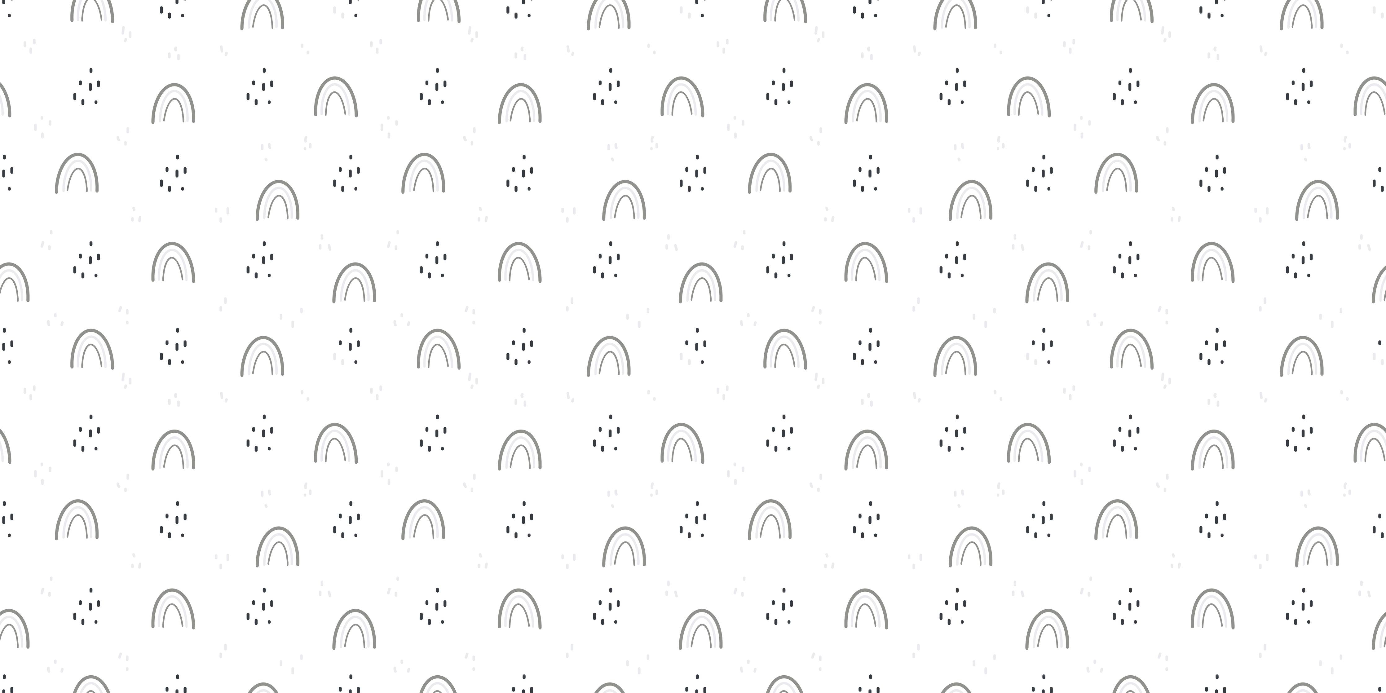 Kinderzimmer Wandgestaltung-Weiße Musterwand mit zarten Punktakzenten