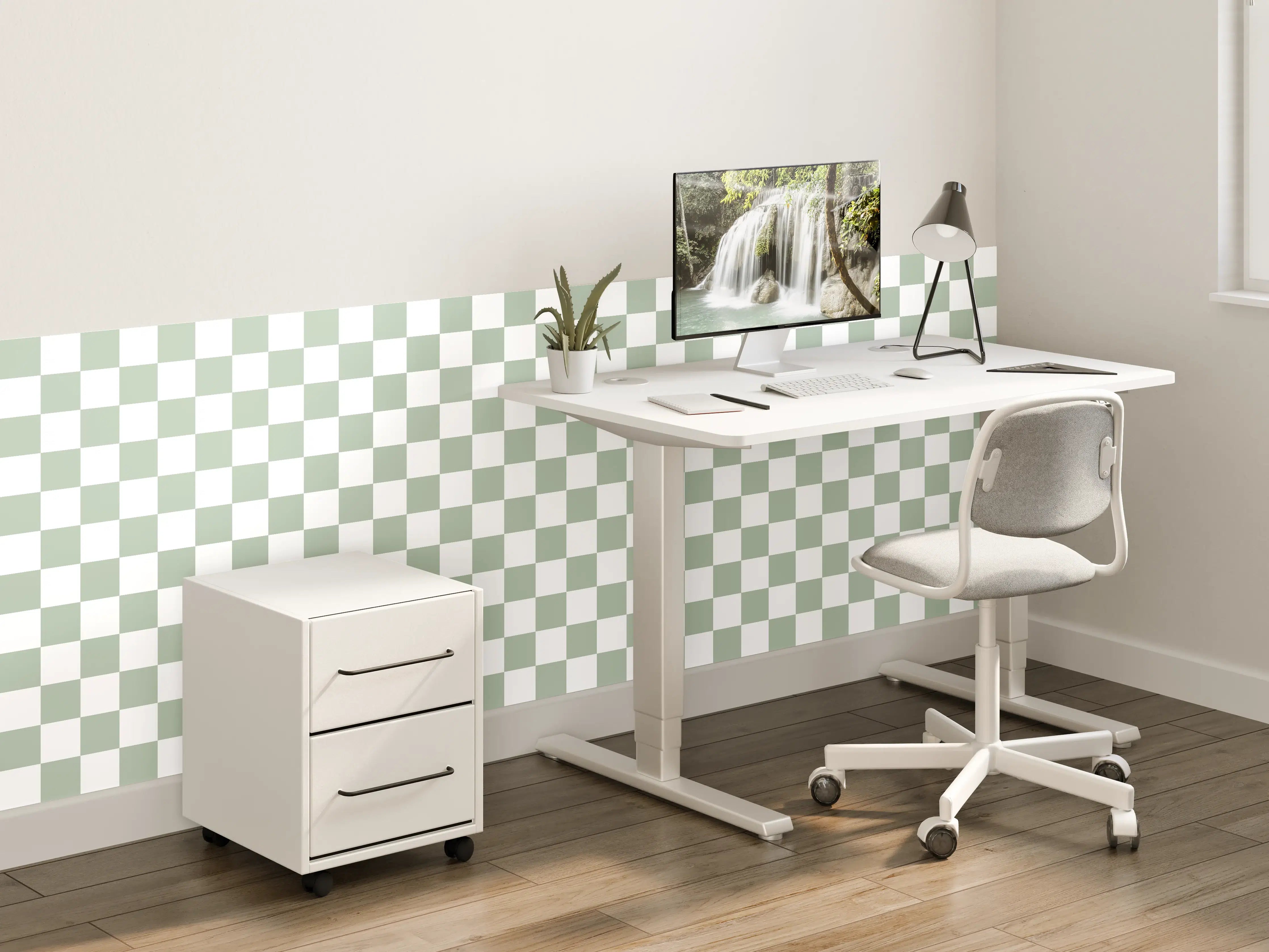 Kinderzimmer Wandgestaltung - Weiße Wand mit zartem Grauen und strukturierter Oberfläche