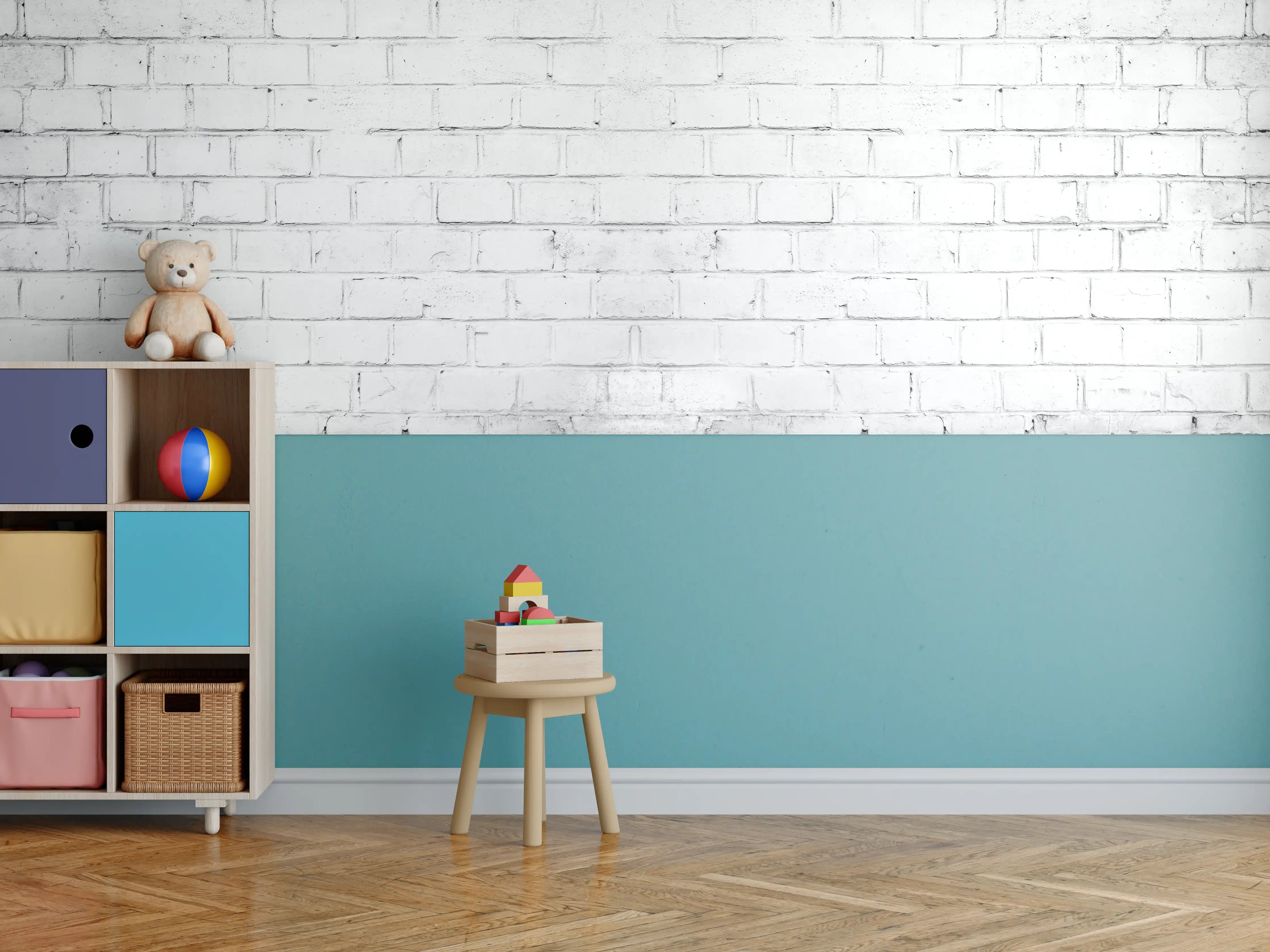 Kinderzimmer Wandgestaltung - Weiße beschädigte Mauer