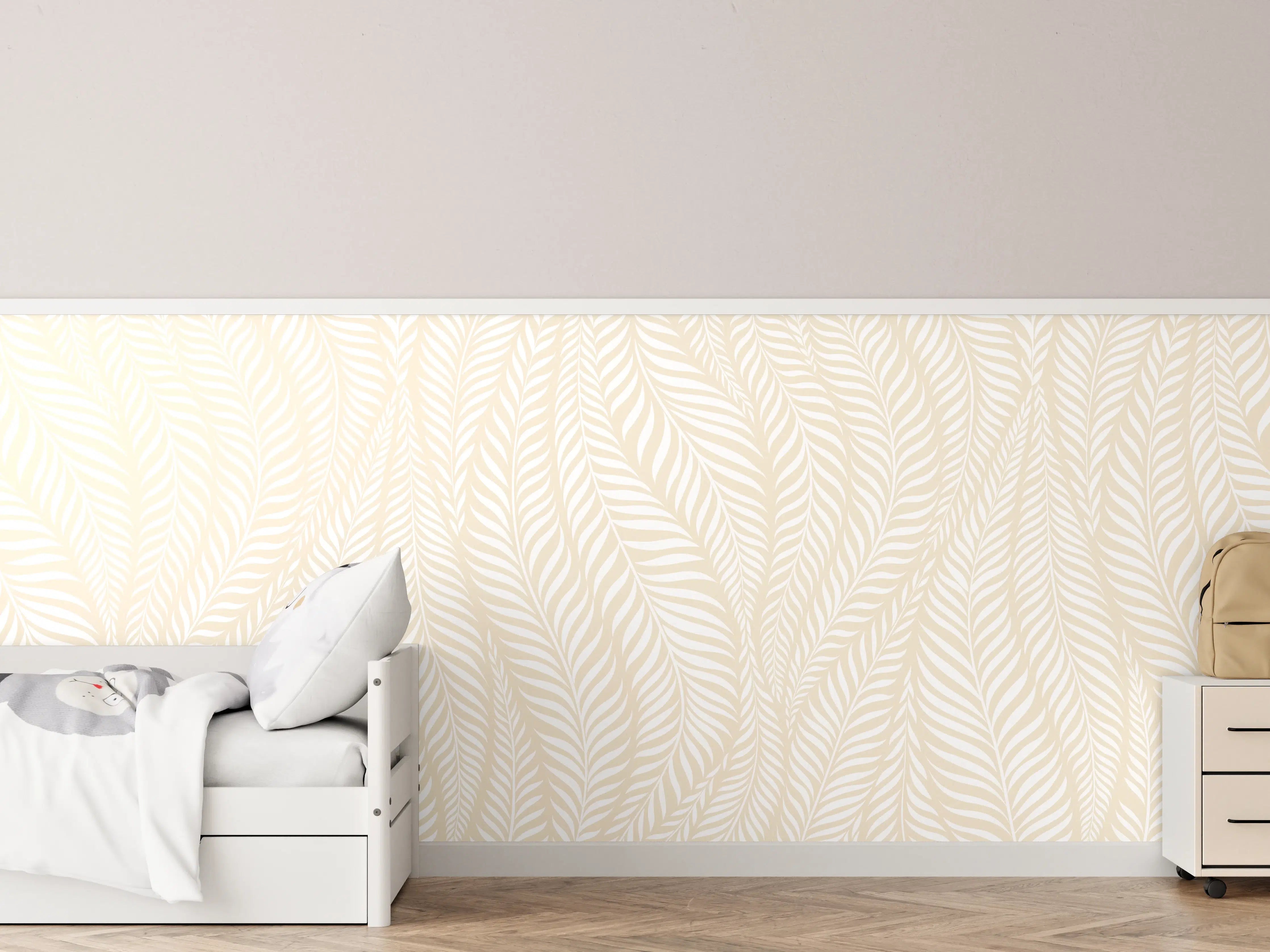 Kinderzimmer Wandgestaltung - Weiße und graue Naturtextur