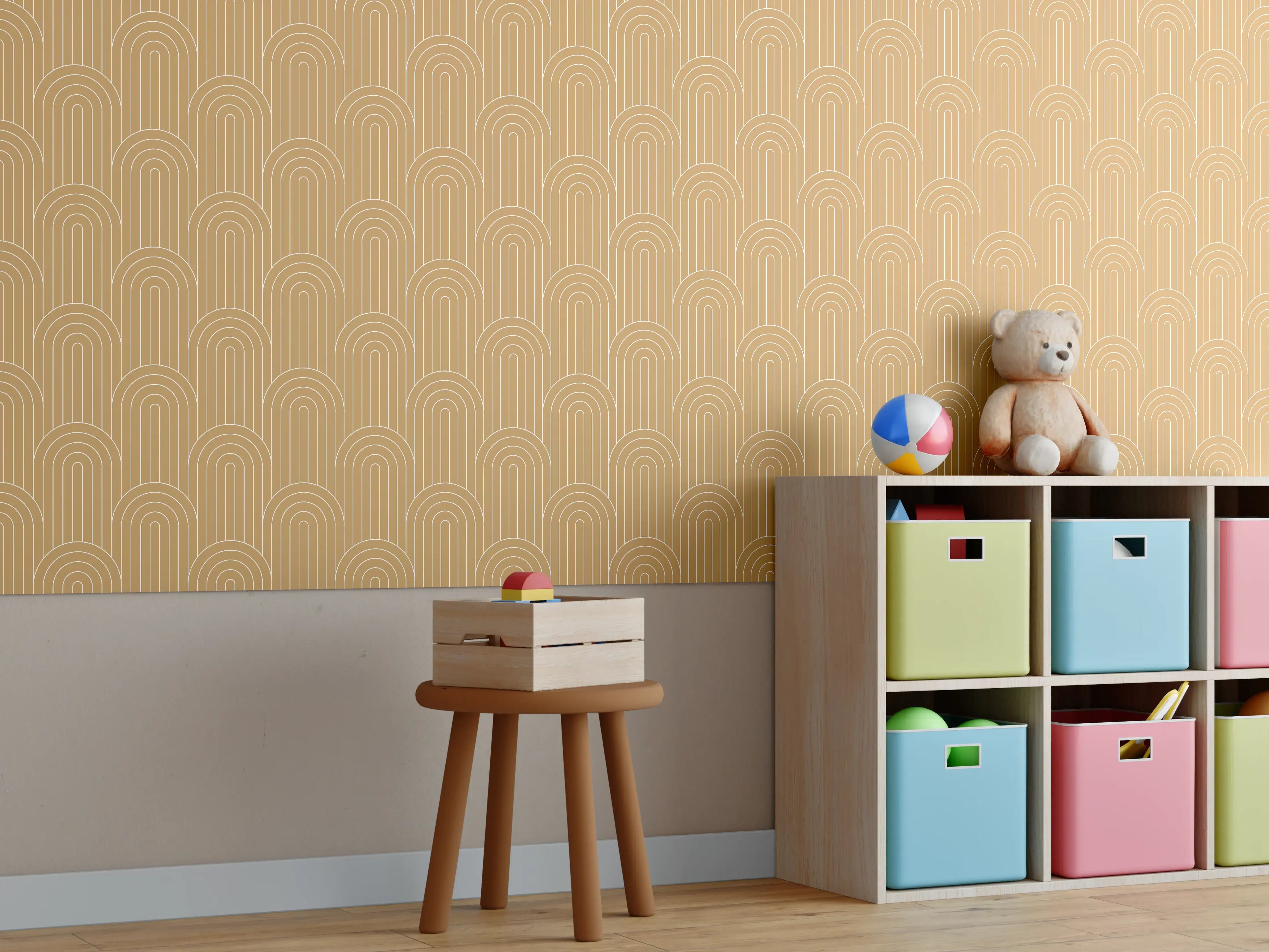 Kinderzimmer Wandgestaltung - Weißer Marmor mit dezenten Graunuancen und Texturen