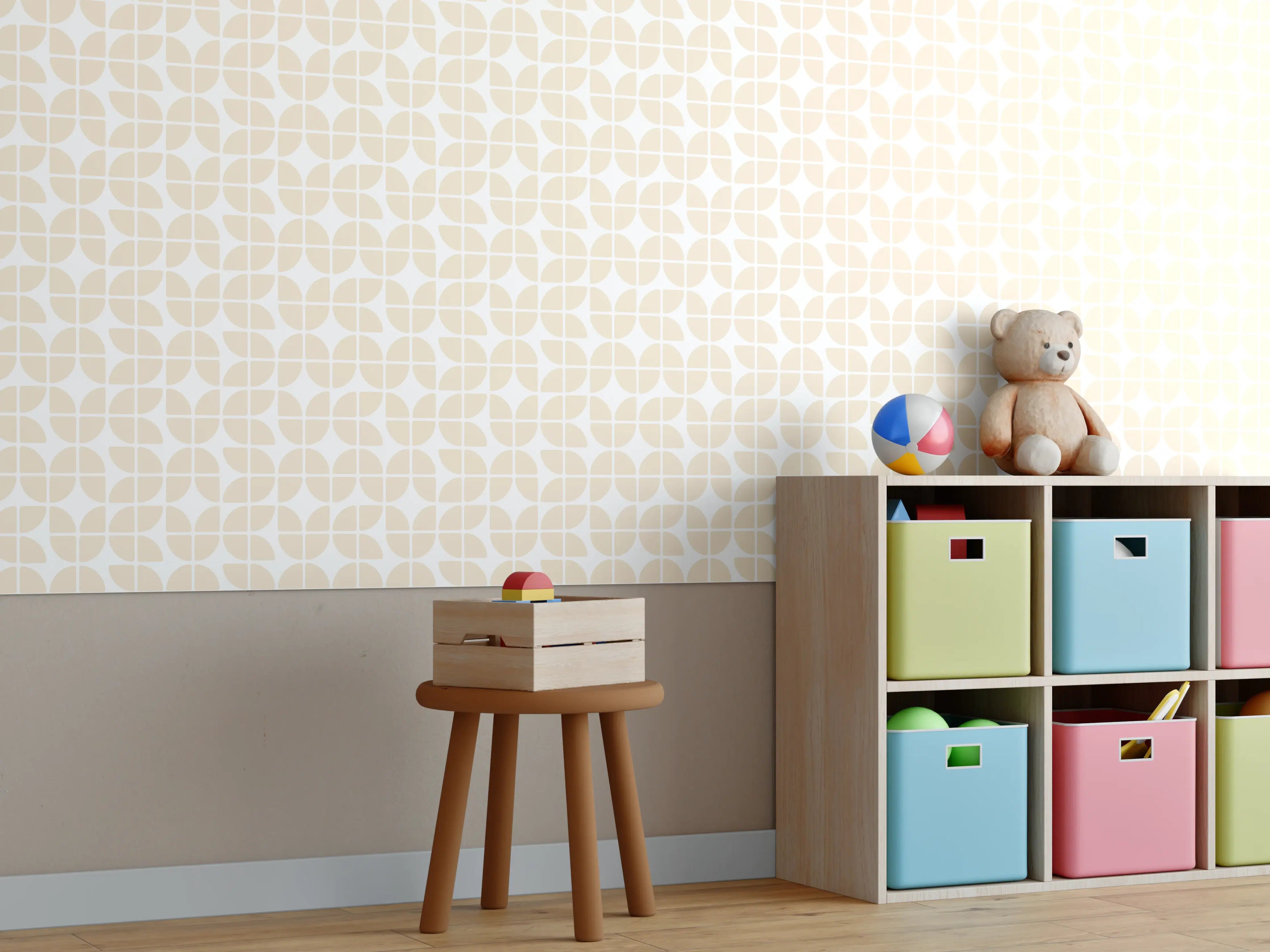 Kinderzimmer Wandgestaltung - Weißer Marmor mit dezenten Graunuancen und eleganter Textur