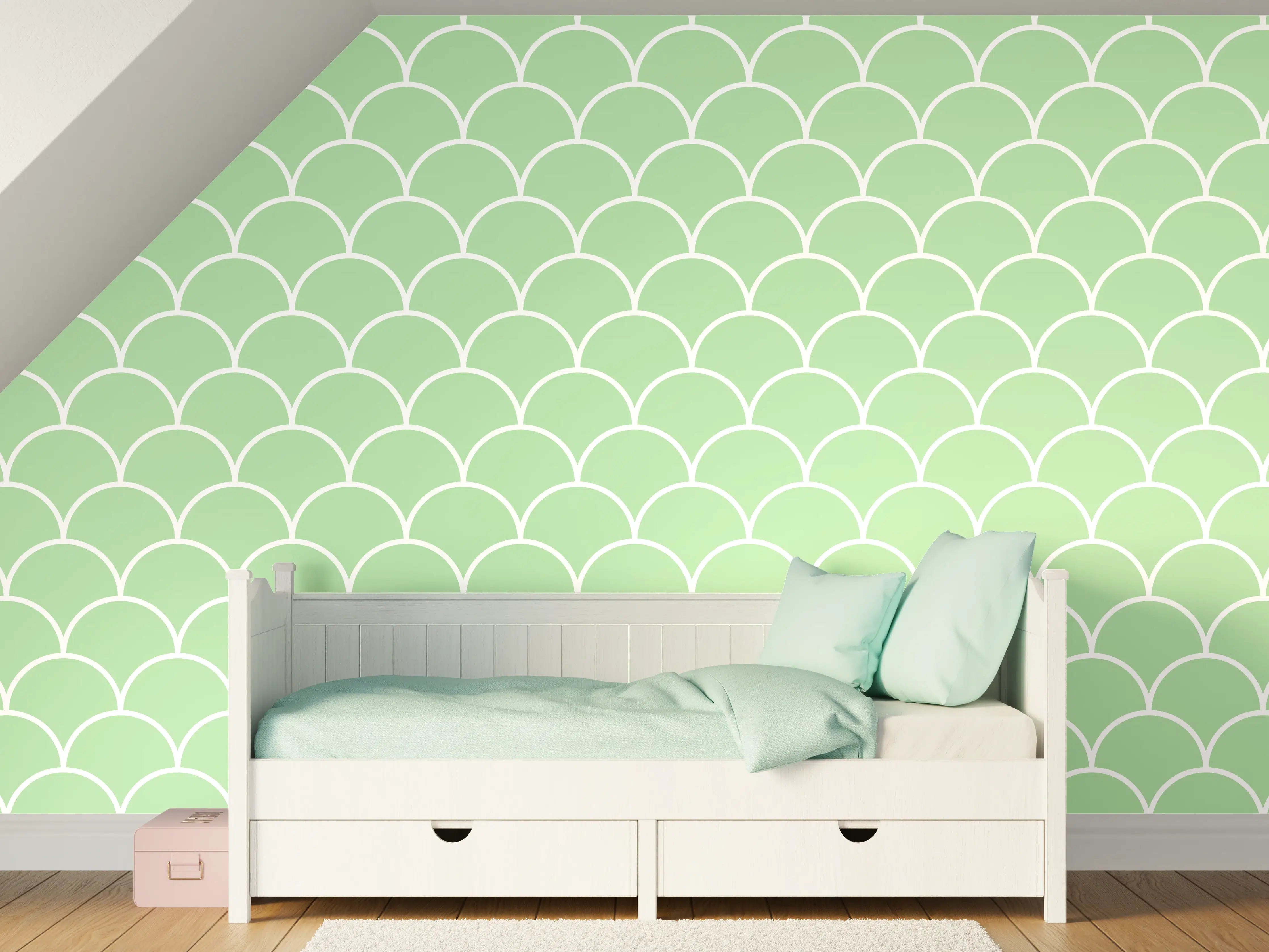 Kinderzimmer Wandgestaltung - Weißer Marmorboden mit zarten Graunuancen