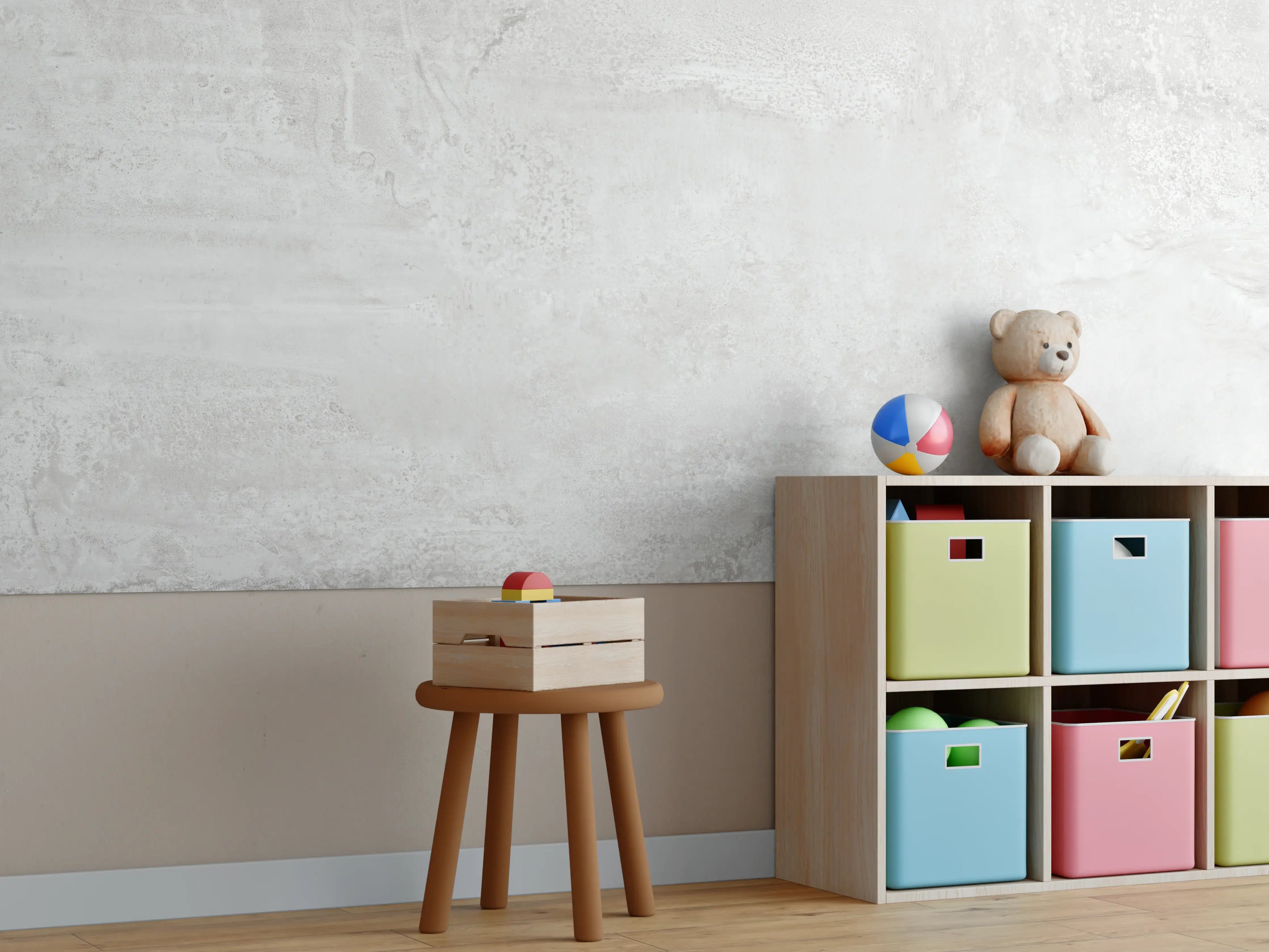 Kinderzimmer Wandgestaltung - Weißer Wandhintergrund