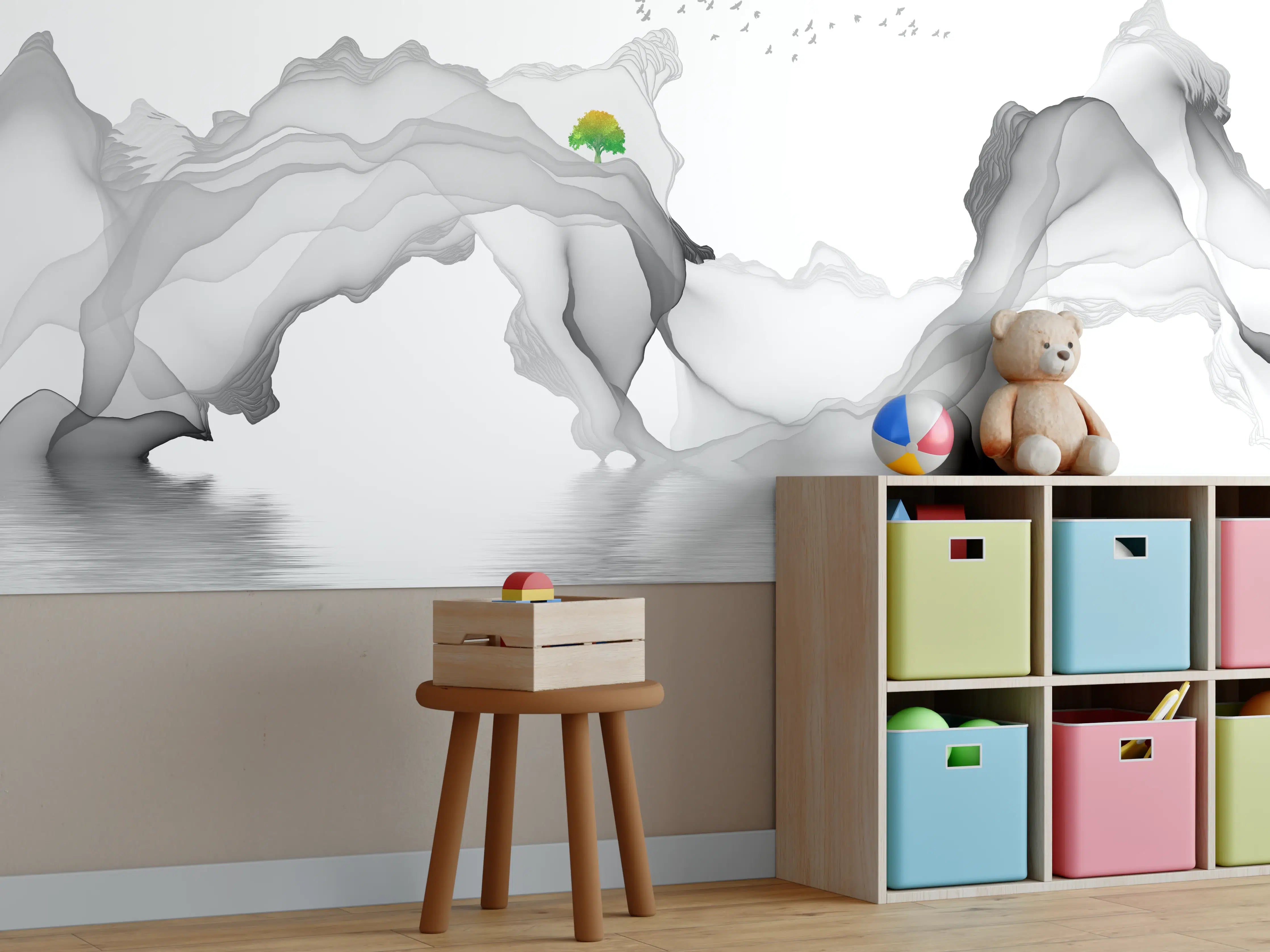 Kinderzimmer Wandgestaltung - Weißes Meer Gemälde