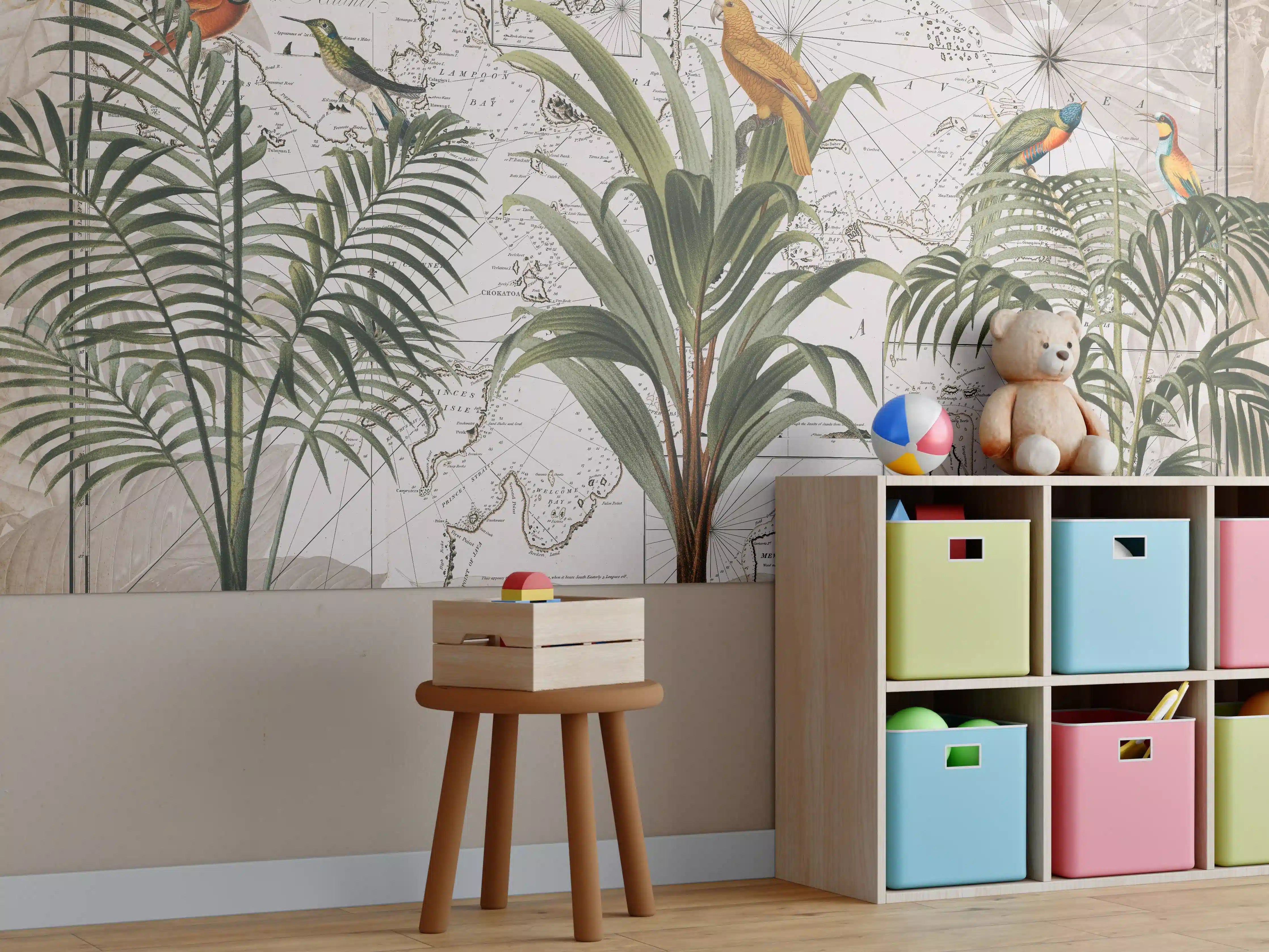 Kinderzimmer Wandgestaltung - Weltkarte - Indonesien