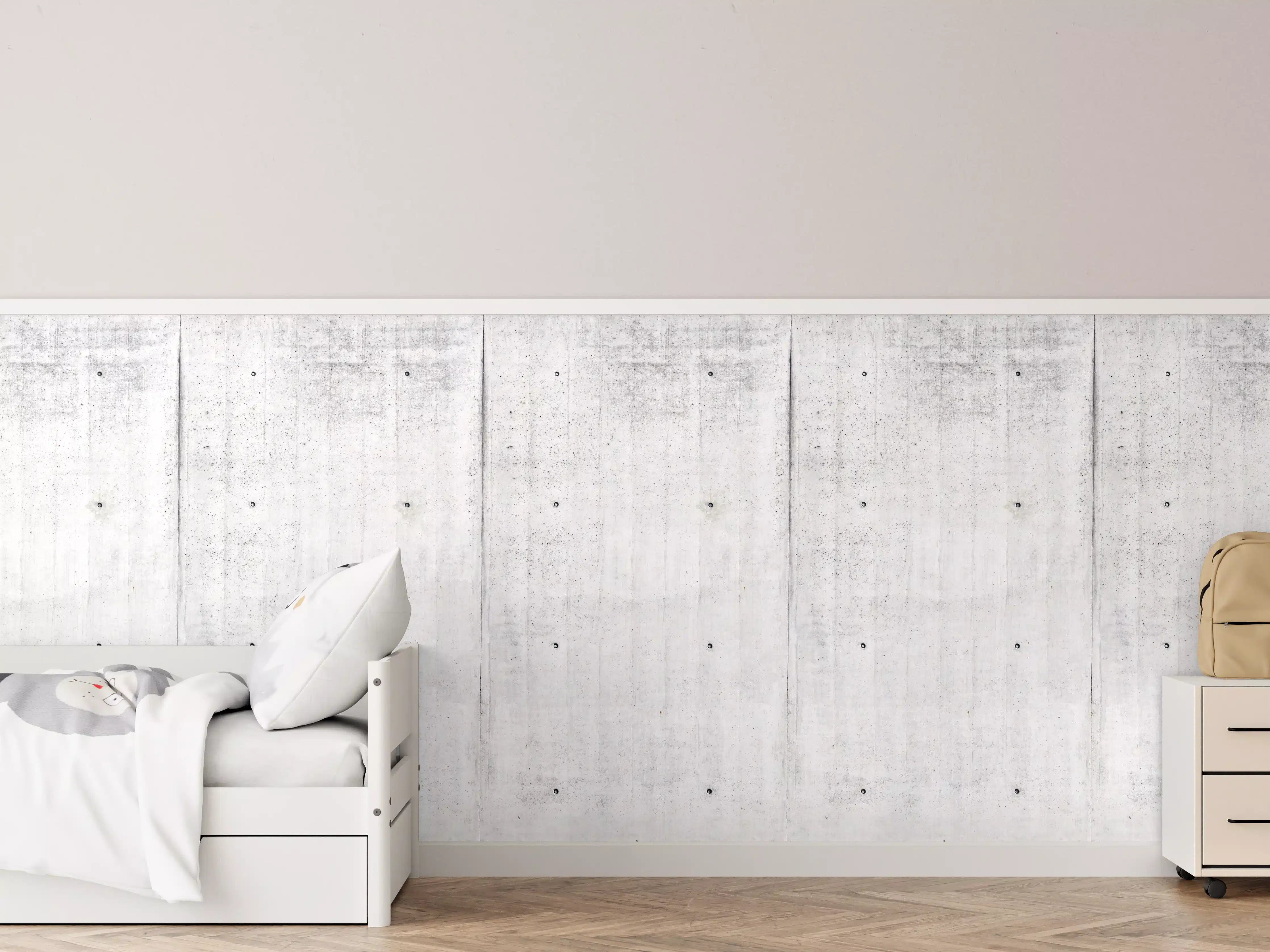 Kinderzimmer Wandgestaltung - Wiederholtes Sichtbeton Textur