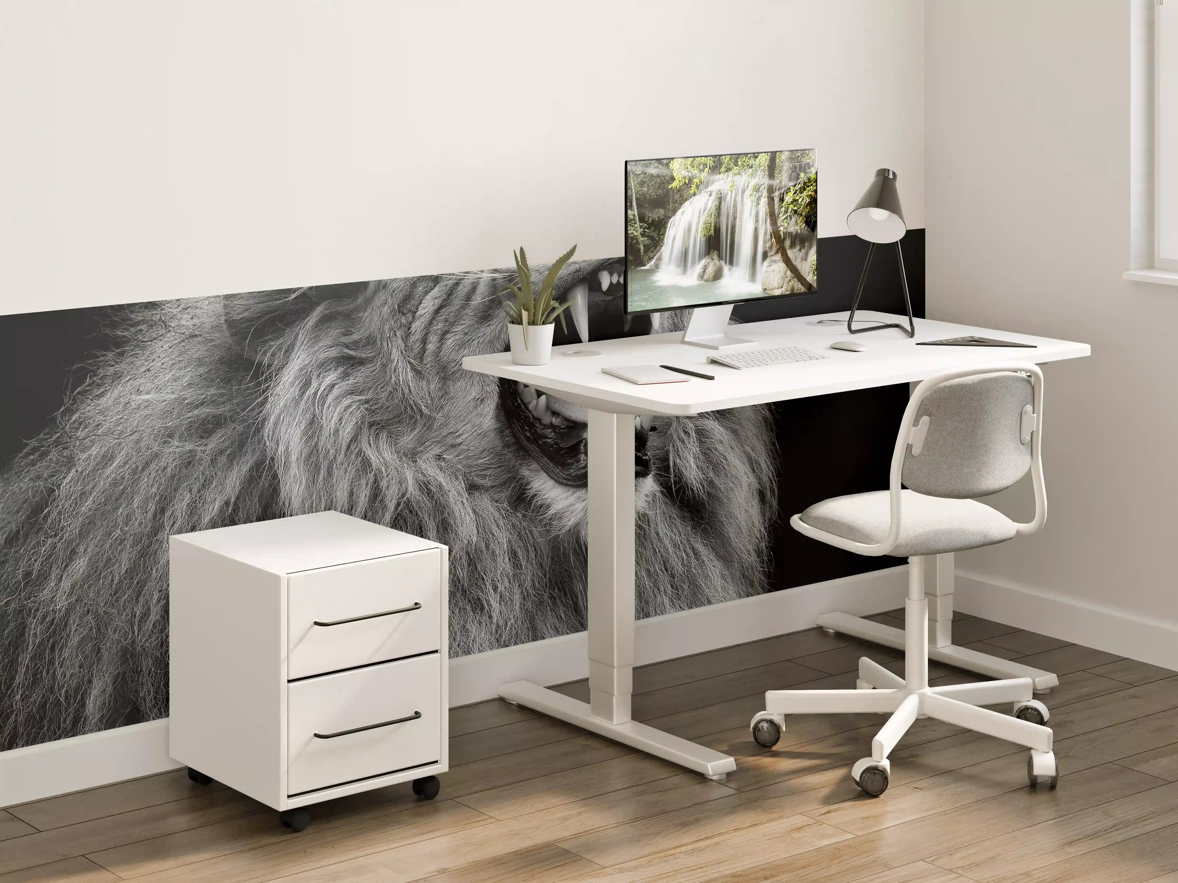 Kinderzimmer Wandgestaltung - Wildtiere auf schwarzem Hintergrund