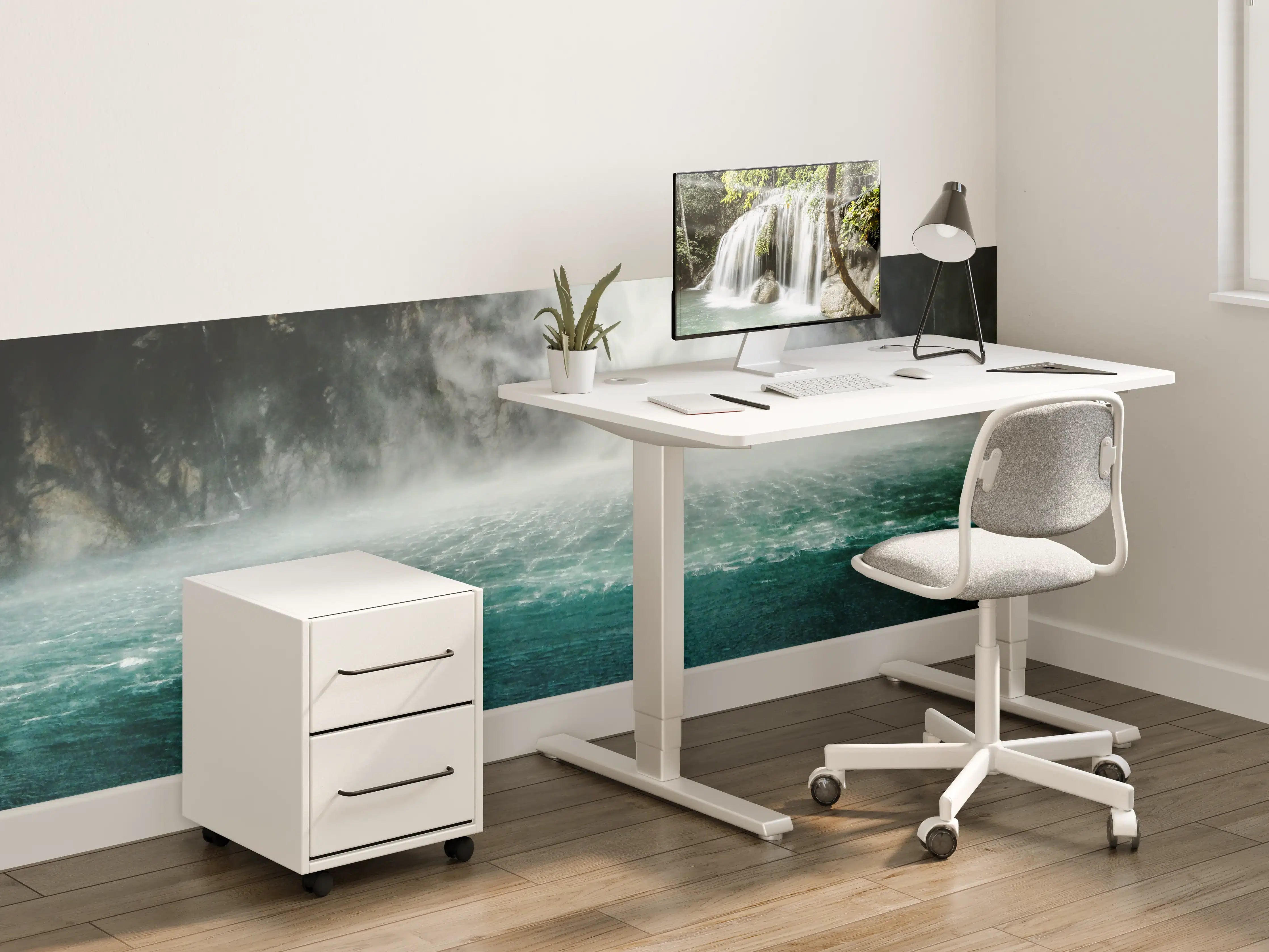 Kinderzimmer Wandgestaltung - Wildwasserfall mit Spritznebel