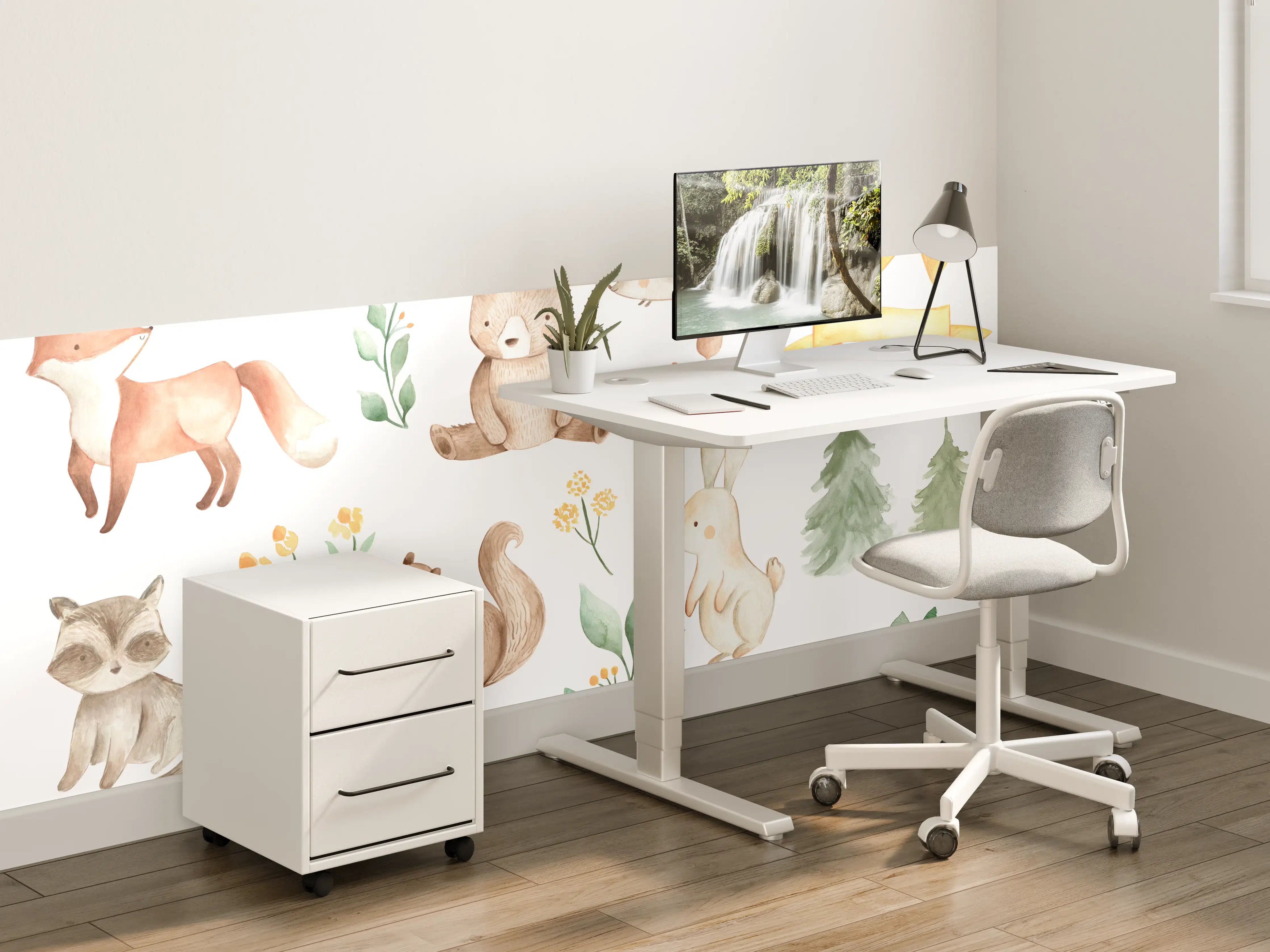 Kinderzimmer Wandgestaltung - Woodland Tiere - Aquarell