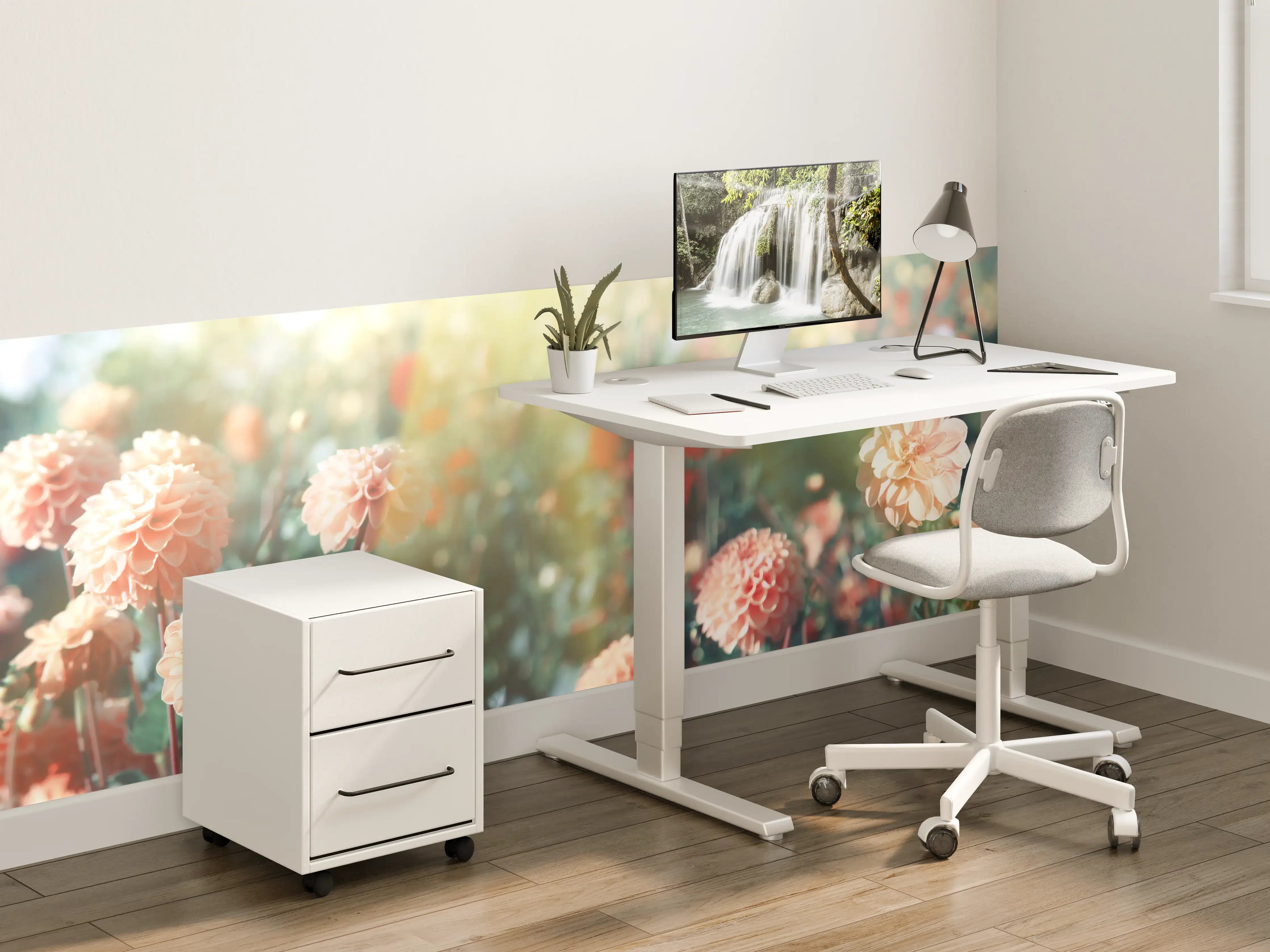 Kinderzimmer Wandgestaltung - Wunderschöne Blumen im Sommer