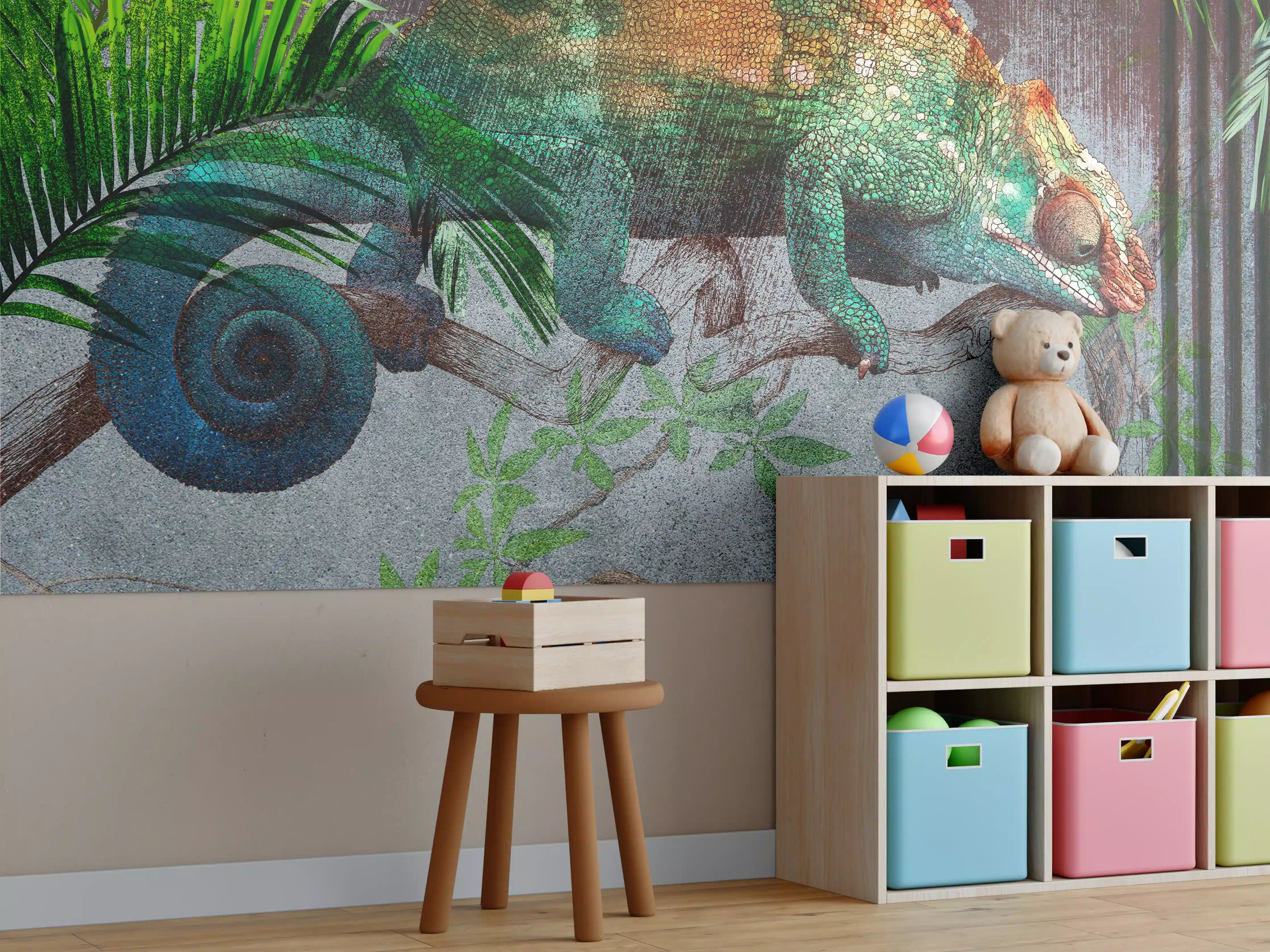 Kinderzimmer Wandgestaltung - Wunderschöner Chamäleon  