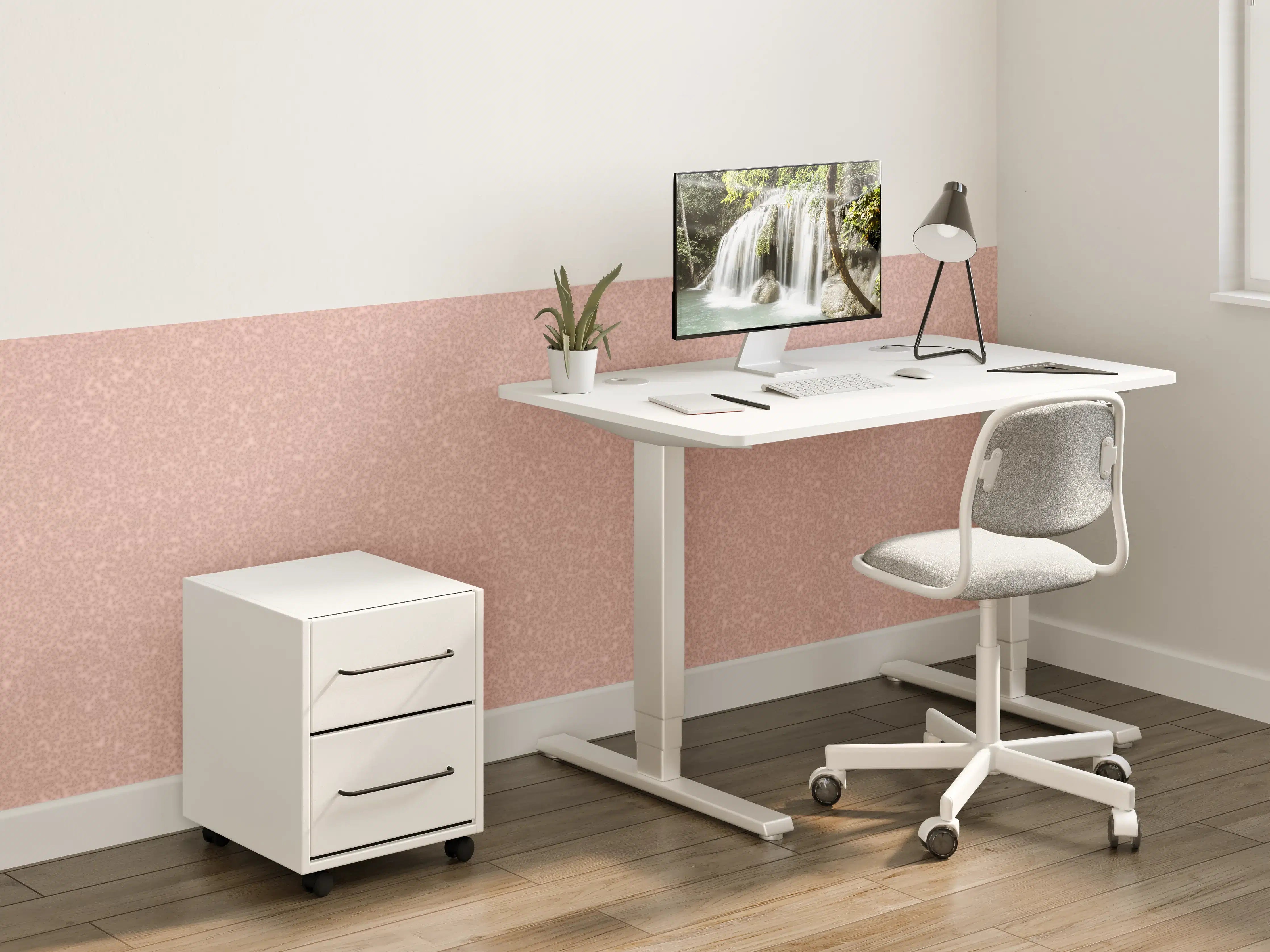 Kinderzimmer Wandgestaltung - Zarte Roségoldene Textur mit feinem Glanz