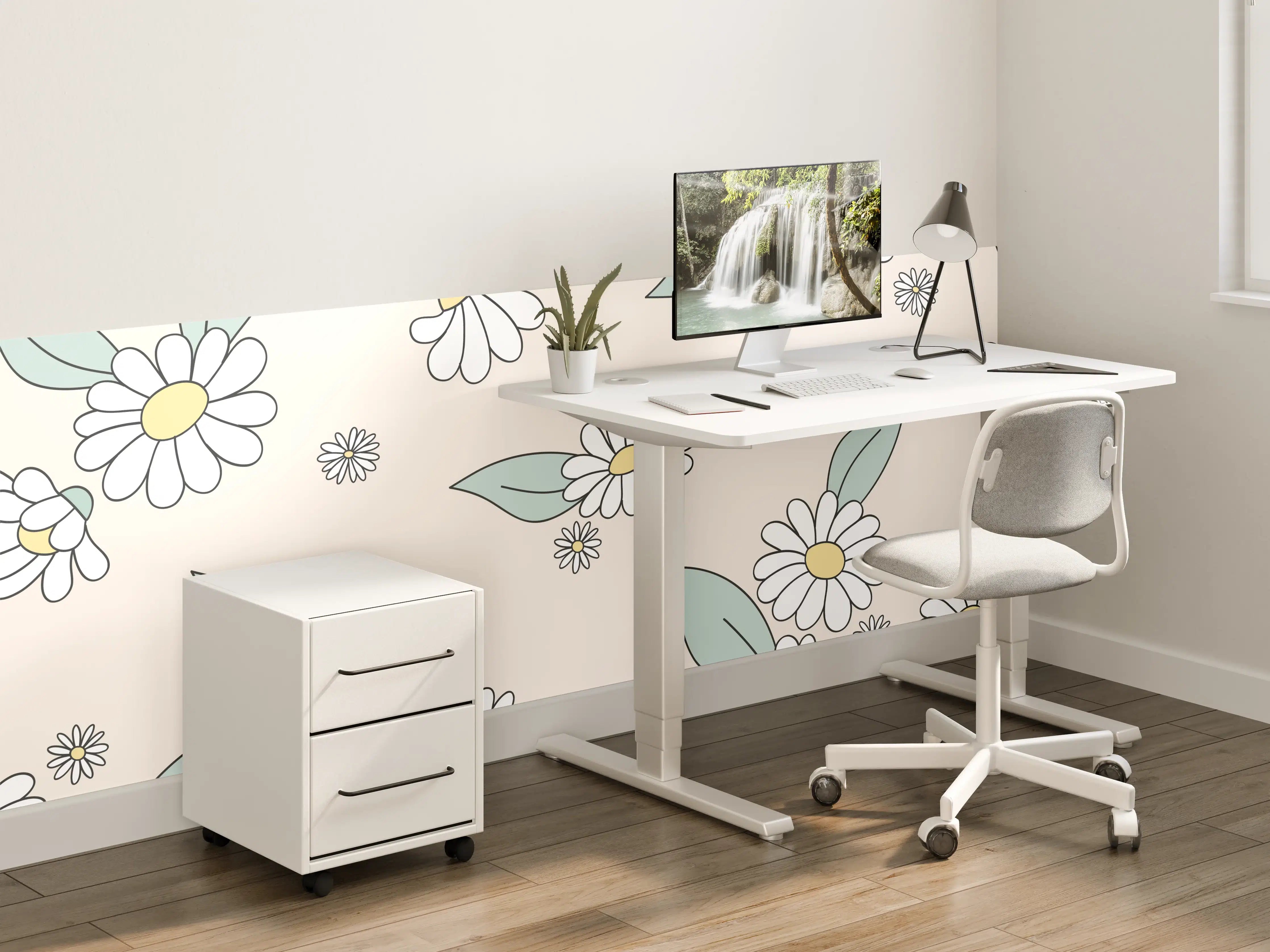 Kinderzimmer Wandgestaltung - Zartes Blumendesign mit Pastellfarben