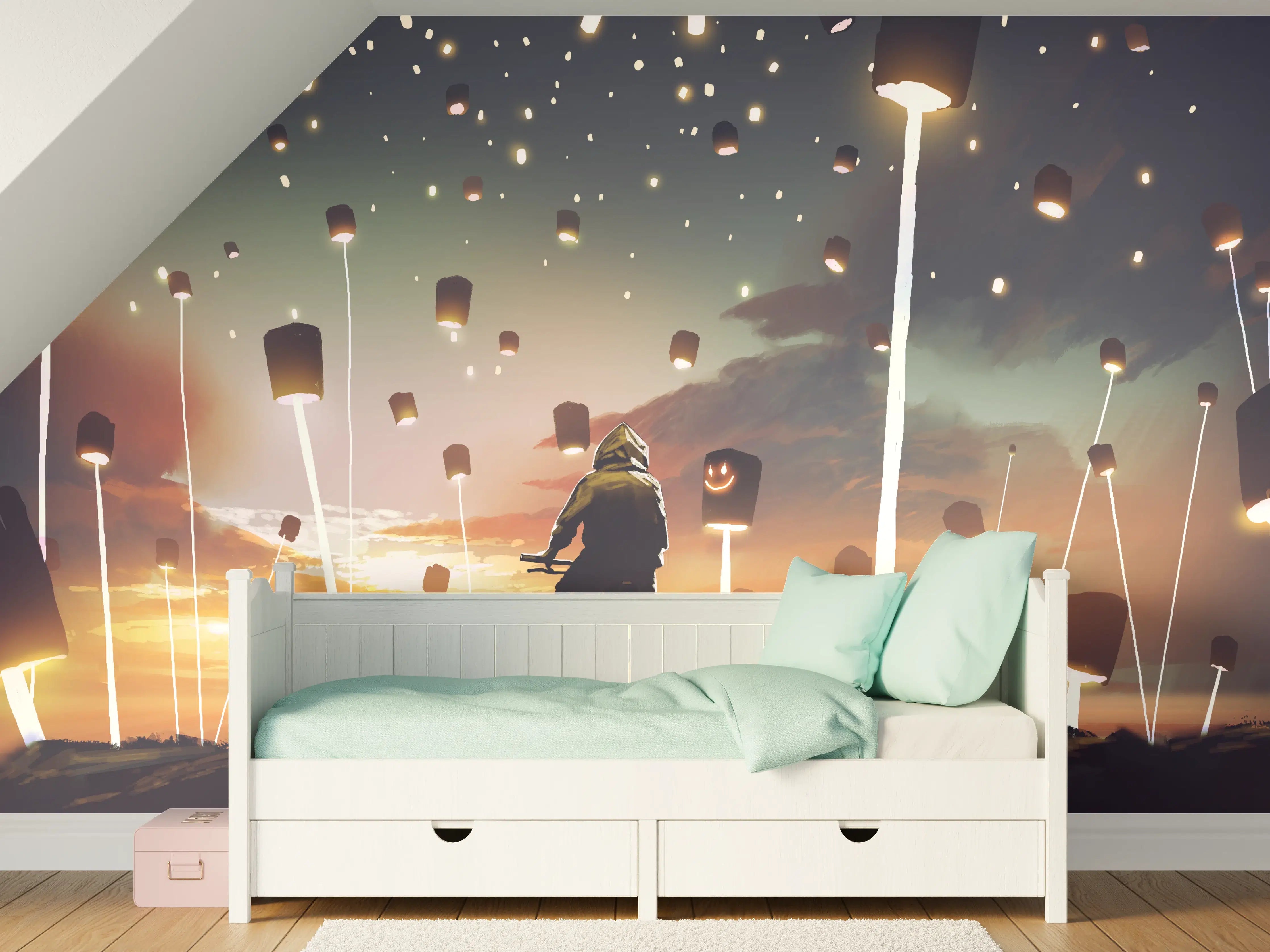 Kinderzimmer Wandgestaltung - Zauberhafte Laterne Lichterfest