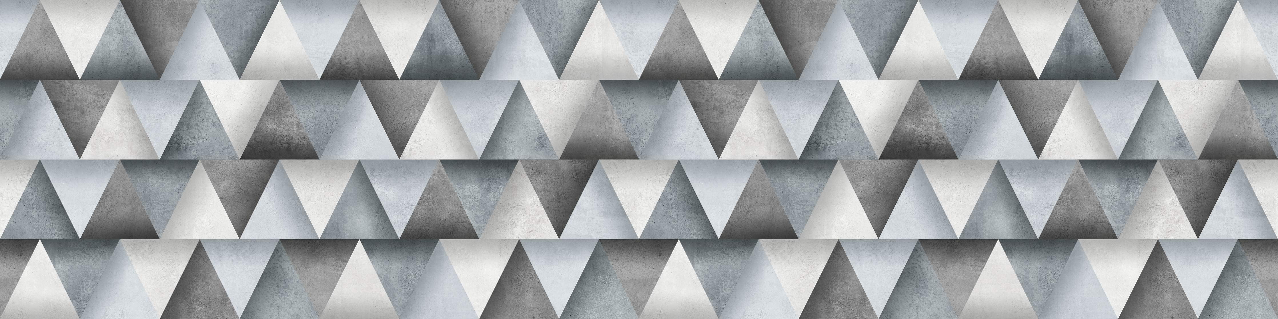 Kinderzimmer Wandgestaltung-Zementstein im Dreiecks Muster