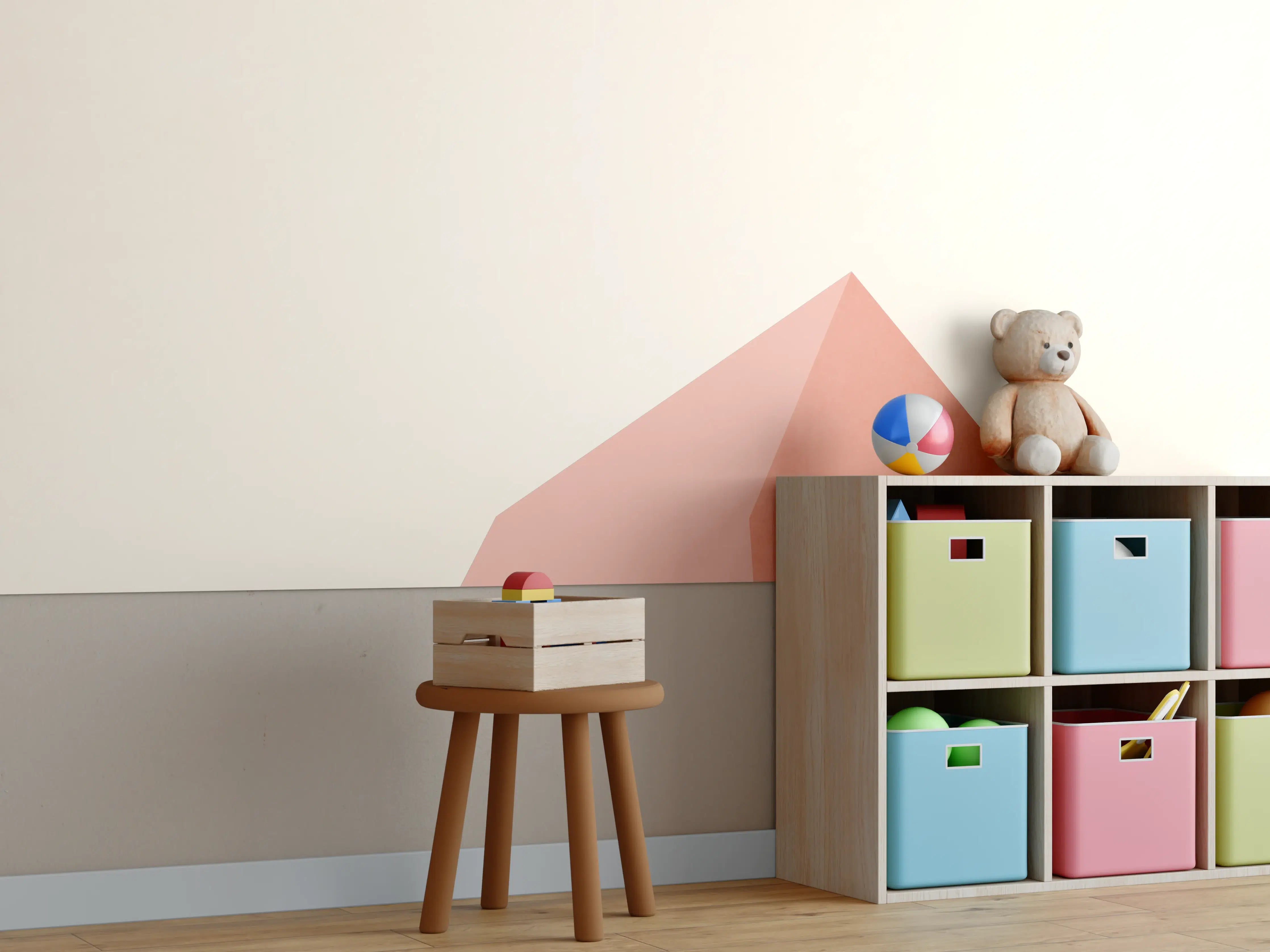 Kinderzimmer Wandgestaltung - Zugspitze - Moderne Darstellung