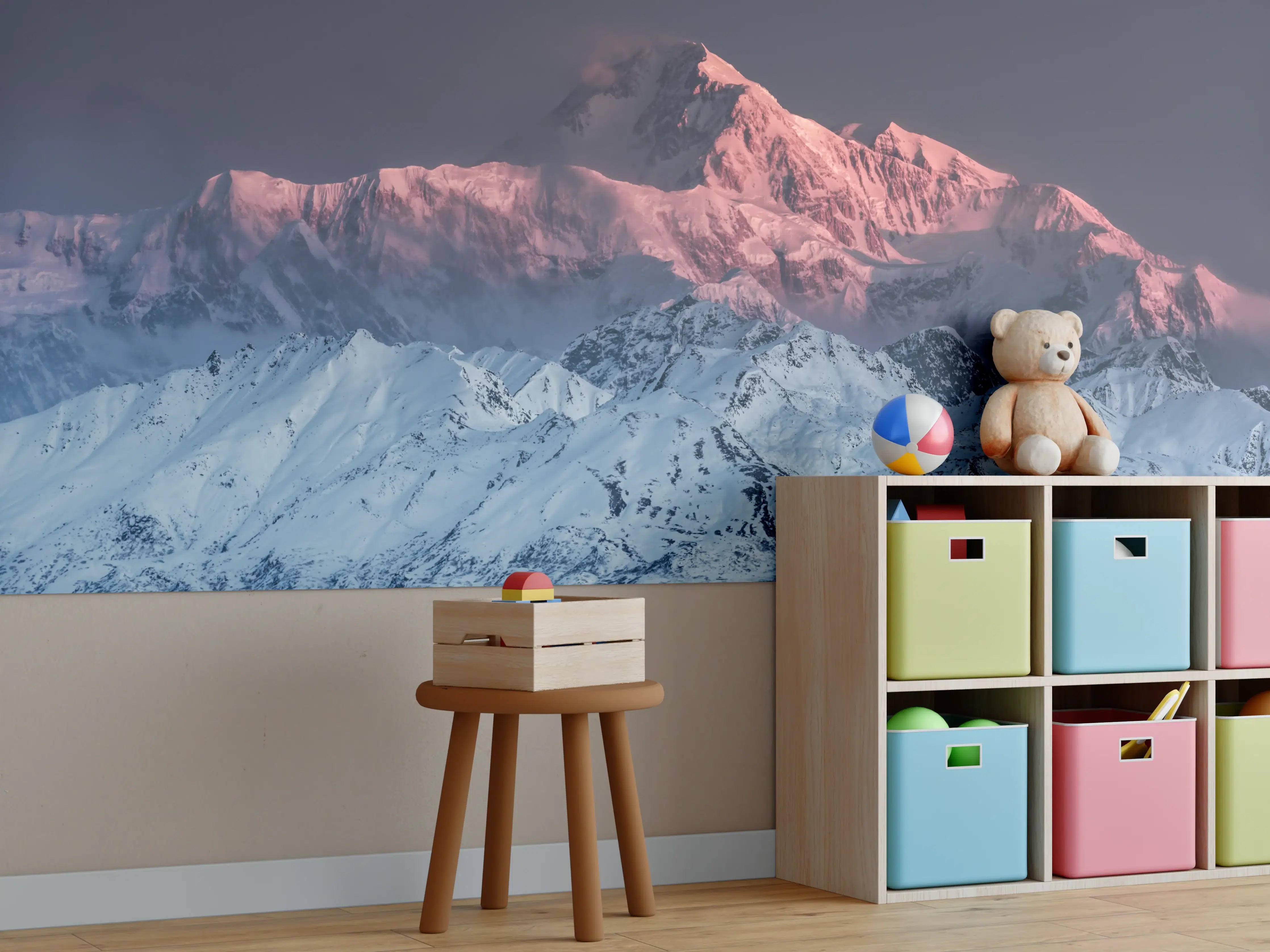 Kinderzimmer Wandgestaltung - "Edles grau-weißes Marmorstruktur-Design für stilbewusste Wohnräume"