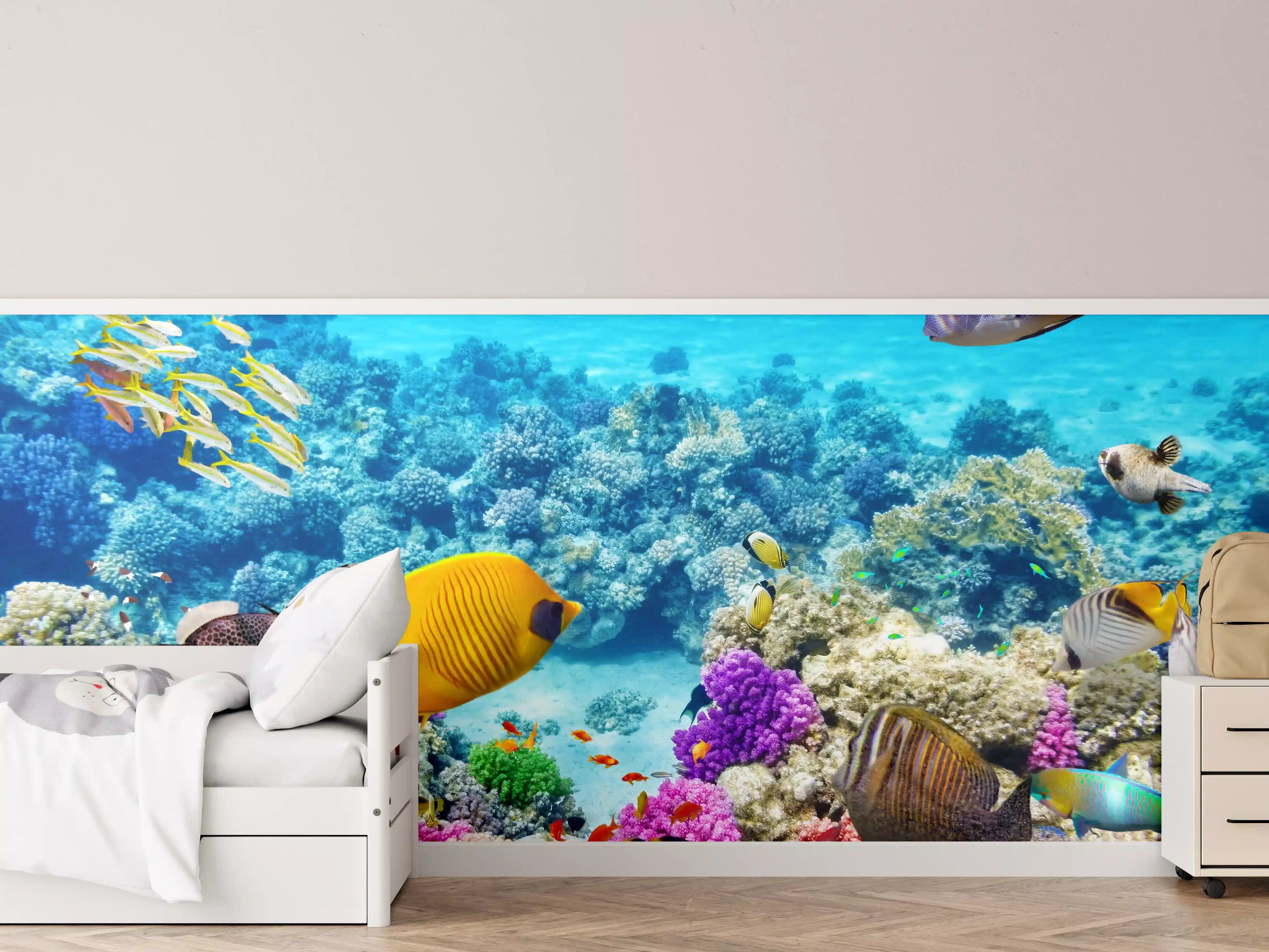 Kinderzimmer Wandgestaltung - bunte Unterwasserwelt in Australien