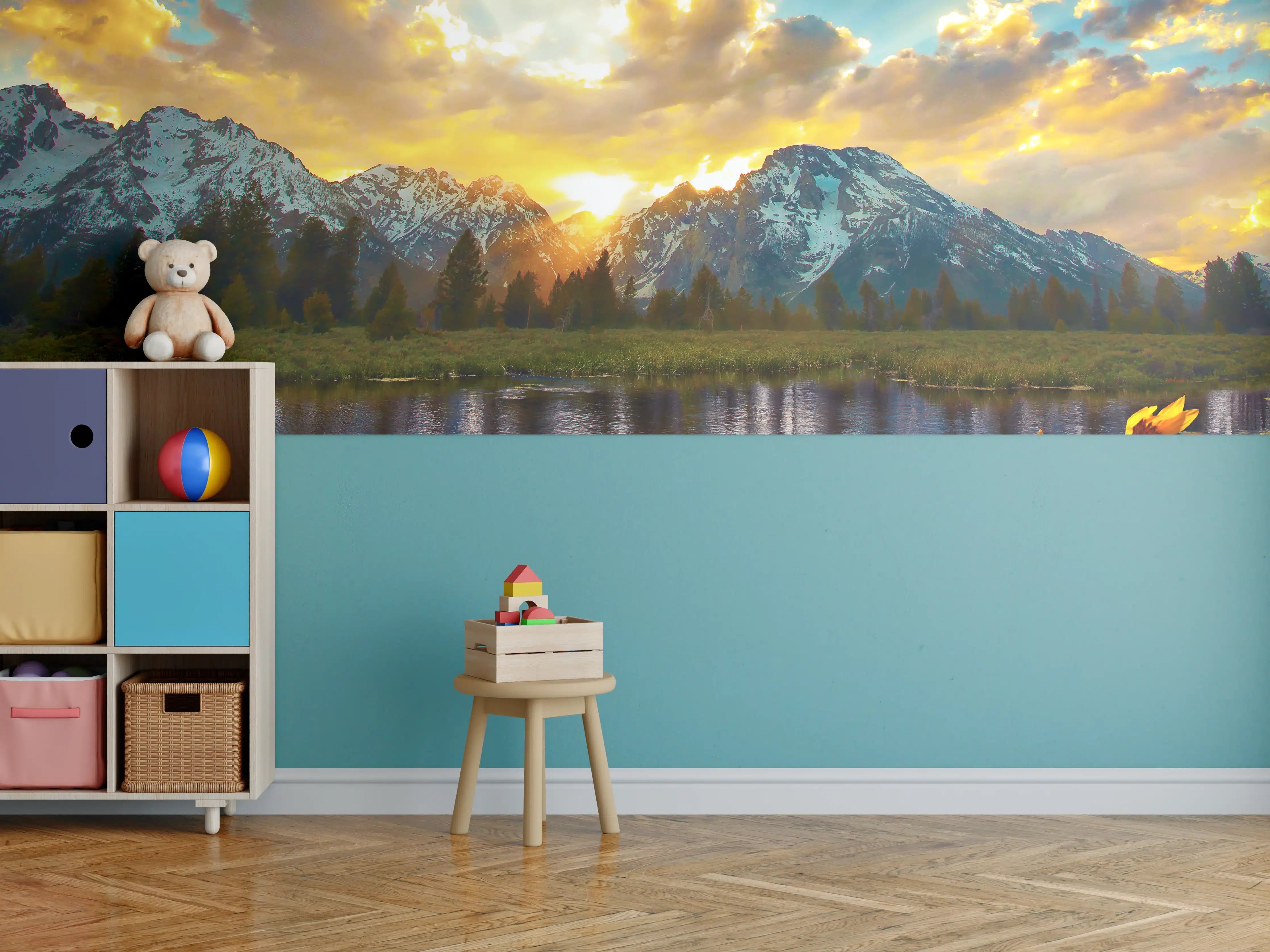 Kinderzimmer Wandgestaltung - einzigartiges Lichtspiel im Grand Teton