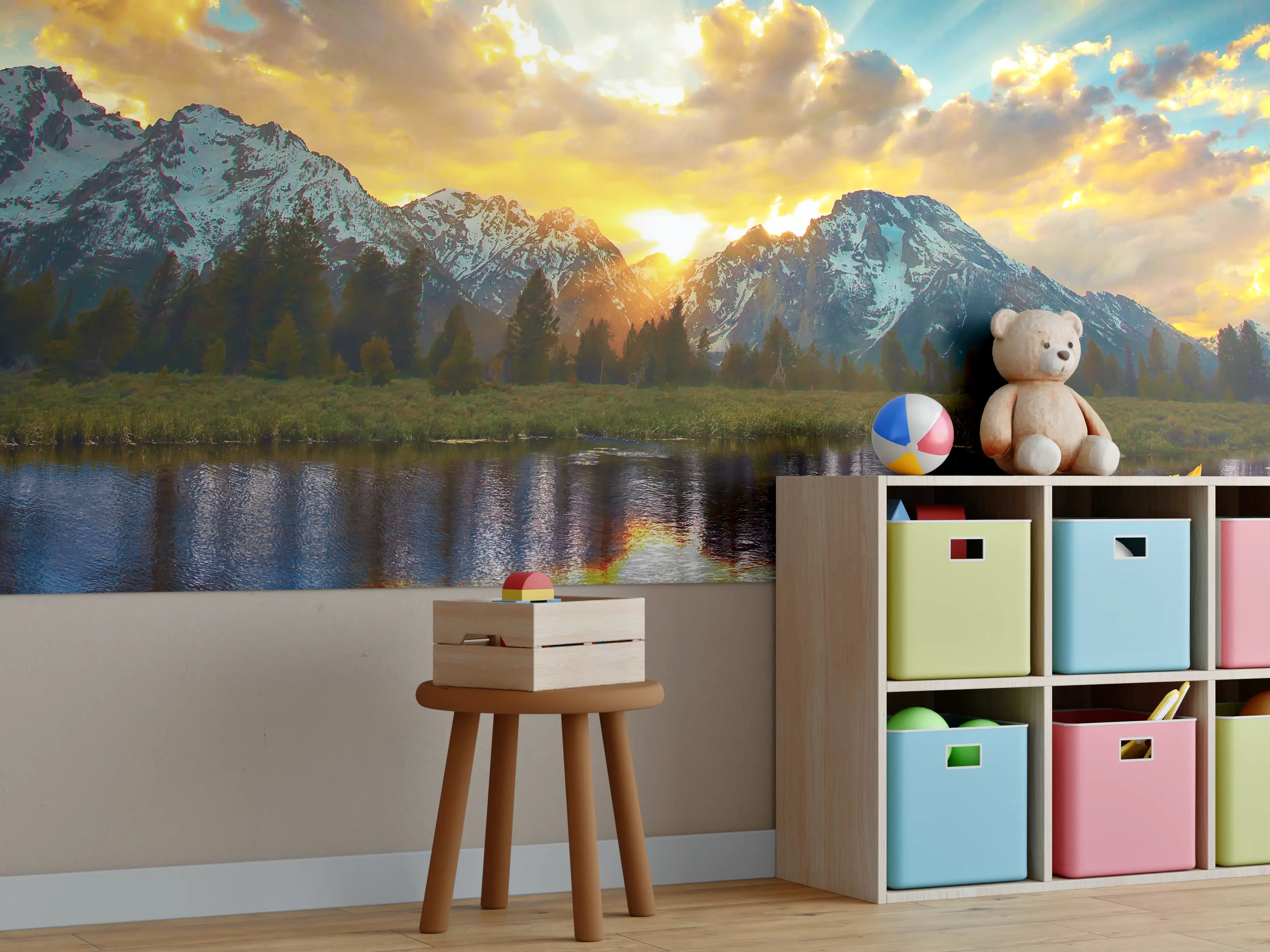 Kinderzimmer Wandgestaltung - einzigartiges Lichtspiel im Grand Teton