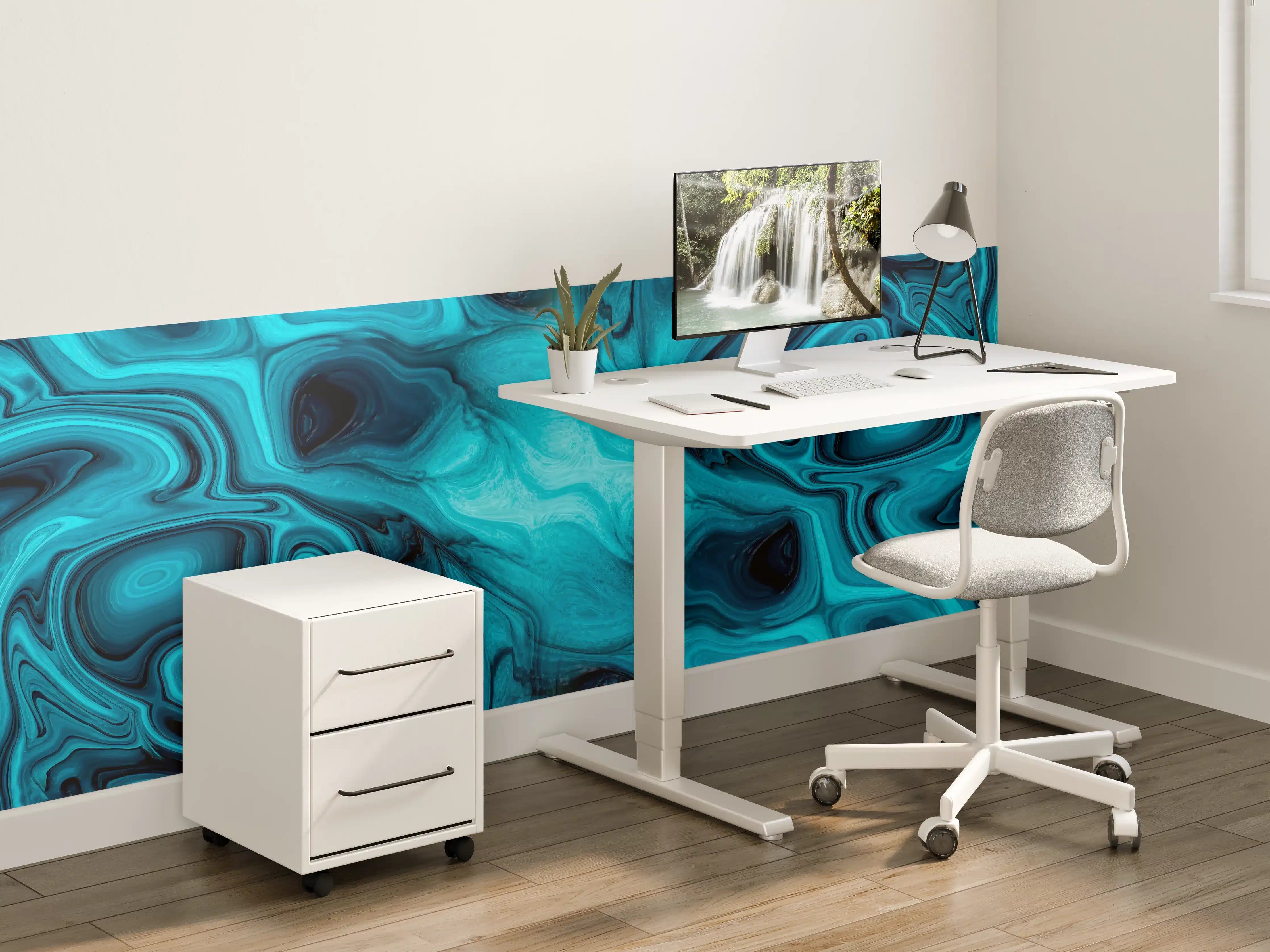 Kinderzimmer Wandgestaltung - flüssiges Acrylharz - Abstrakt