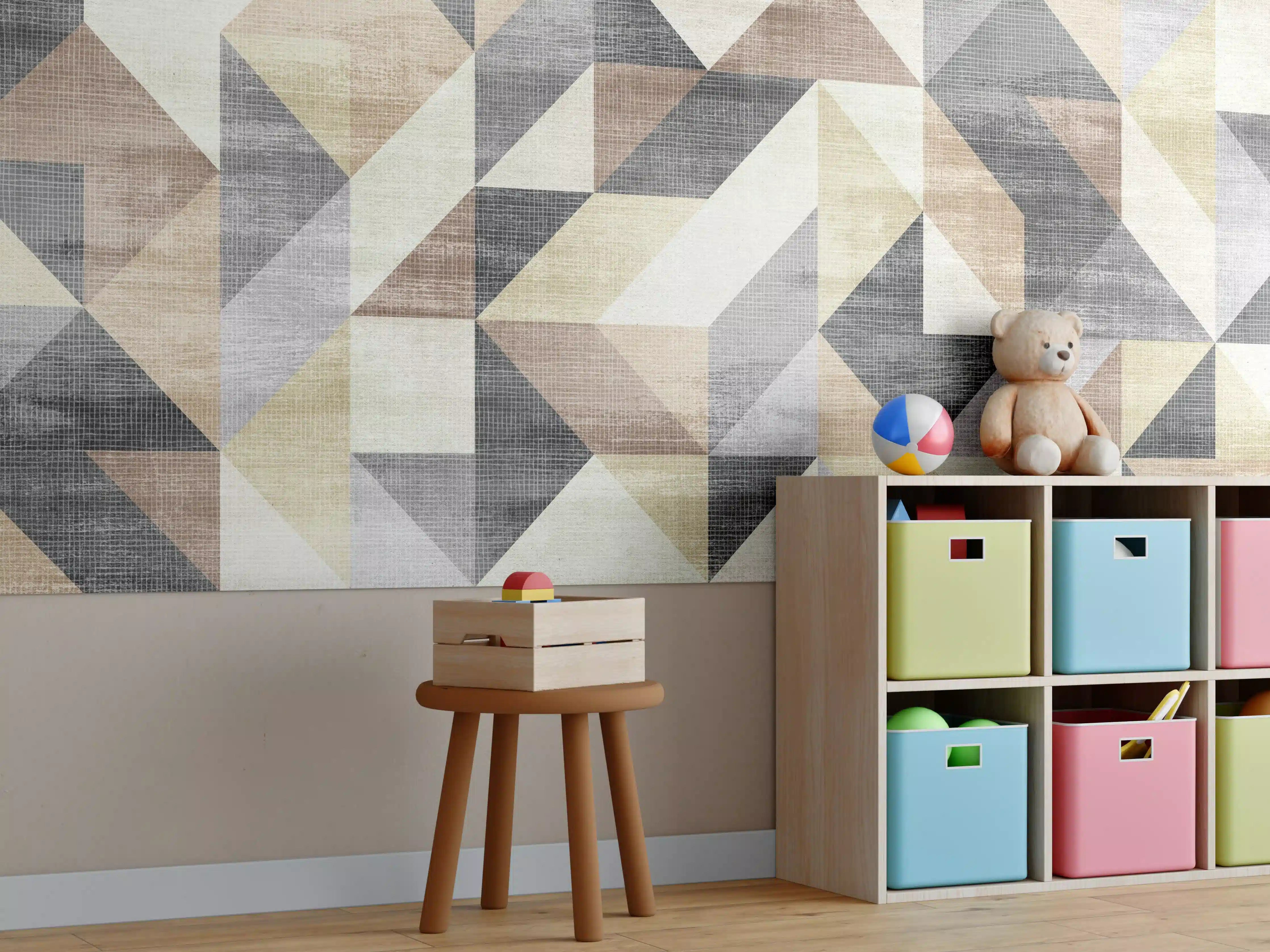 Kinderzimmer Wandgestaltung - gestreiften Stoff Textur 
