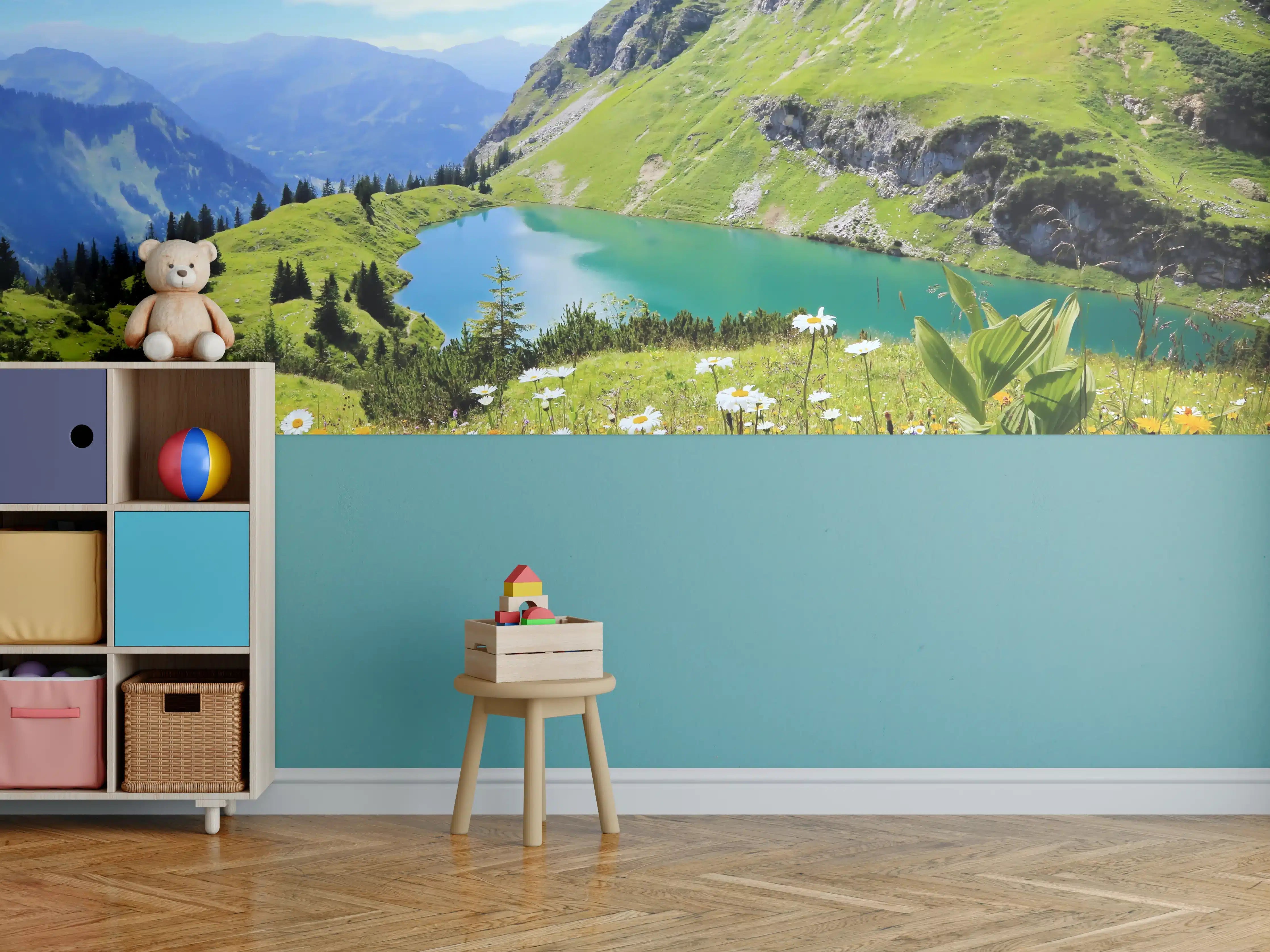 Kinderzimmer Wandgestaltung - idyllischer Seealpsee
