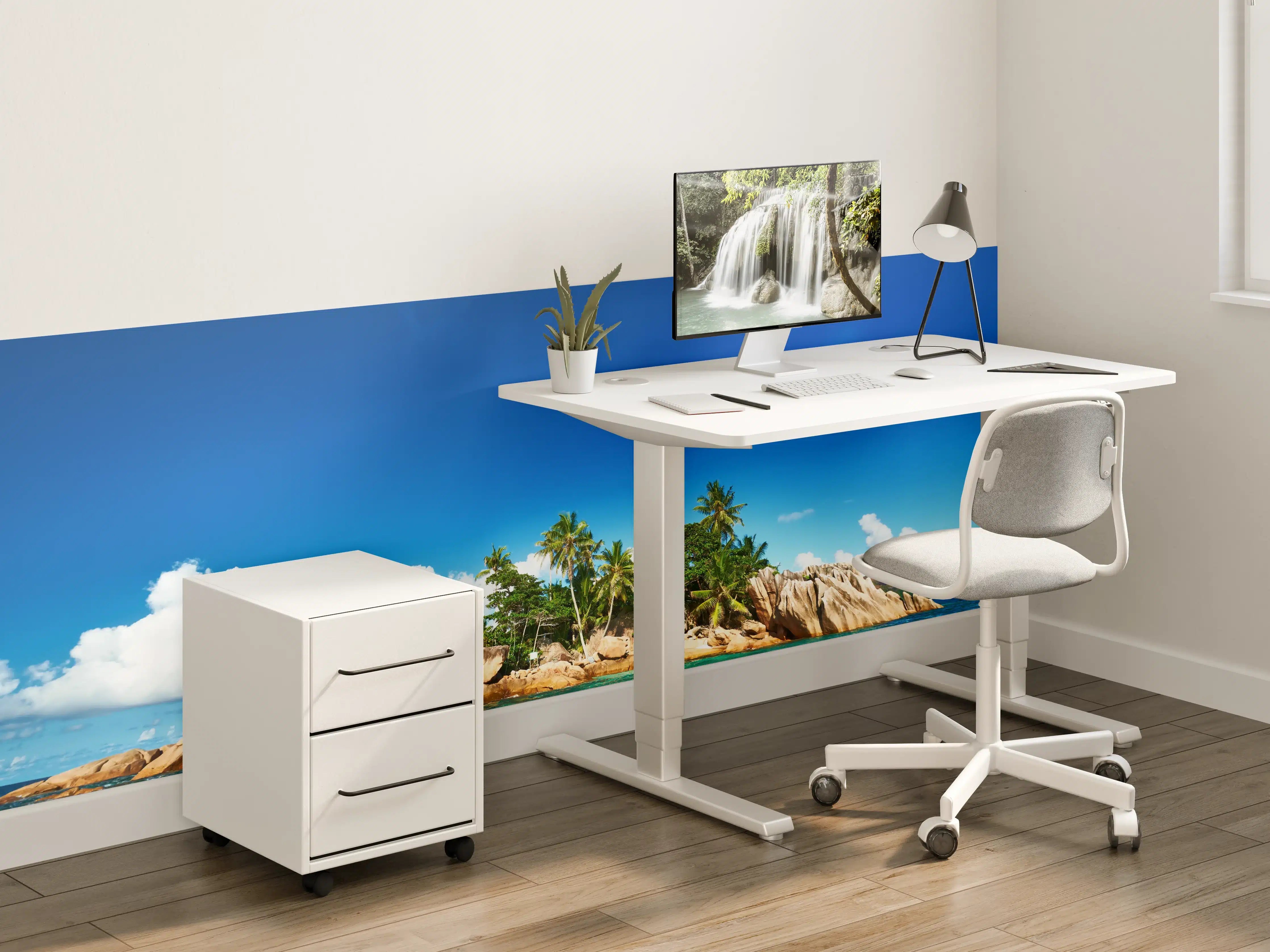 Kinderzimmer Wandgestaltung - kleine tropische Insel vor Sankt Pierre