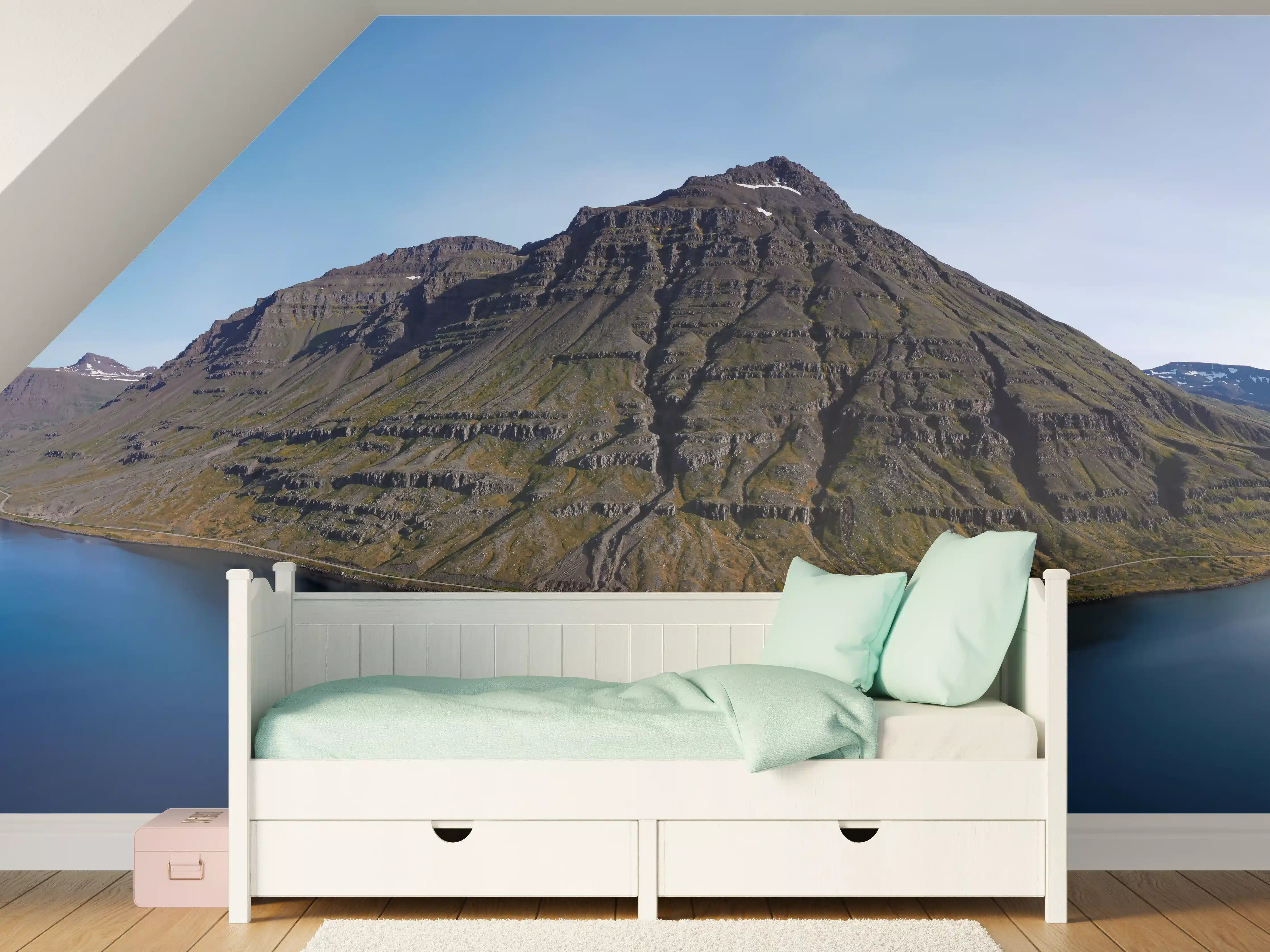 Kinderzimmer Wandgestaltung - luftbildpanorama in den isländischen ostfjorden