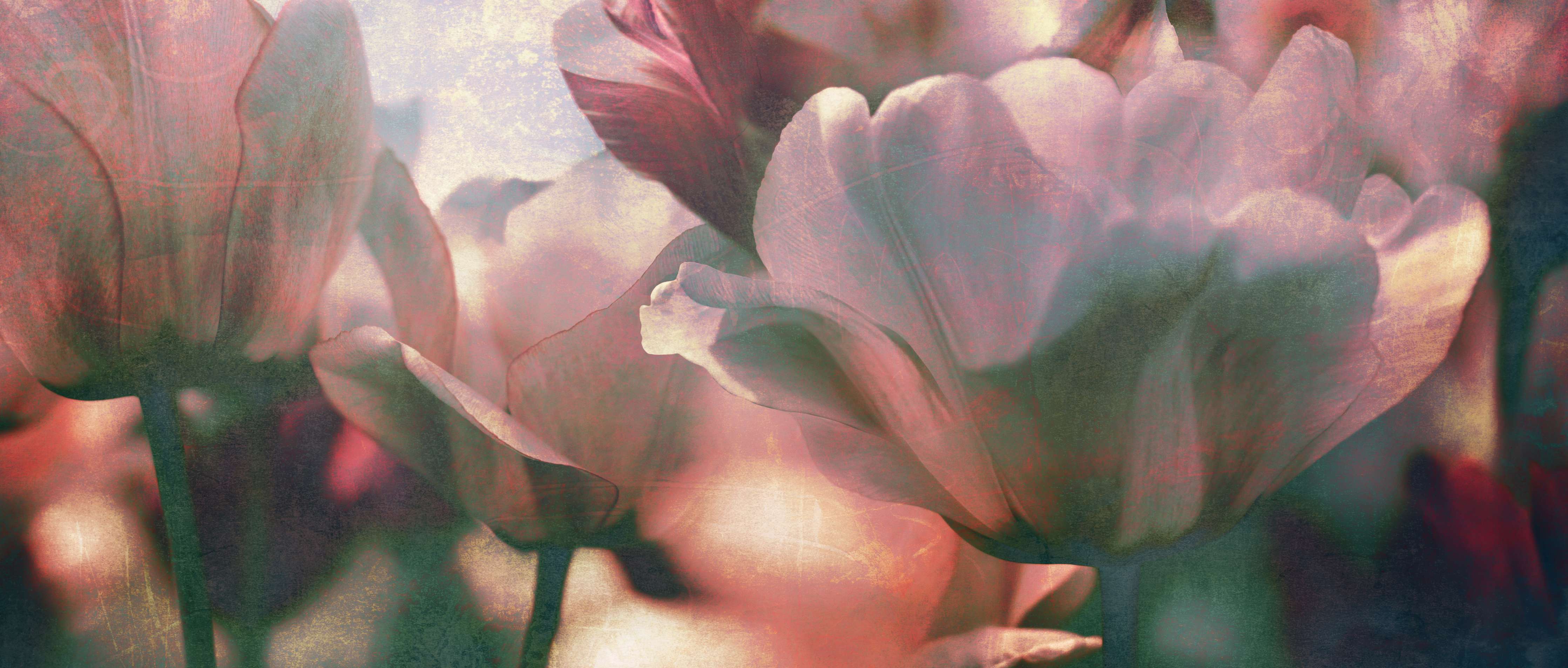 Kinderzimmer Wandgestaltung-nostalgische Tulpen 