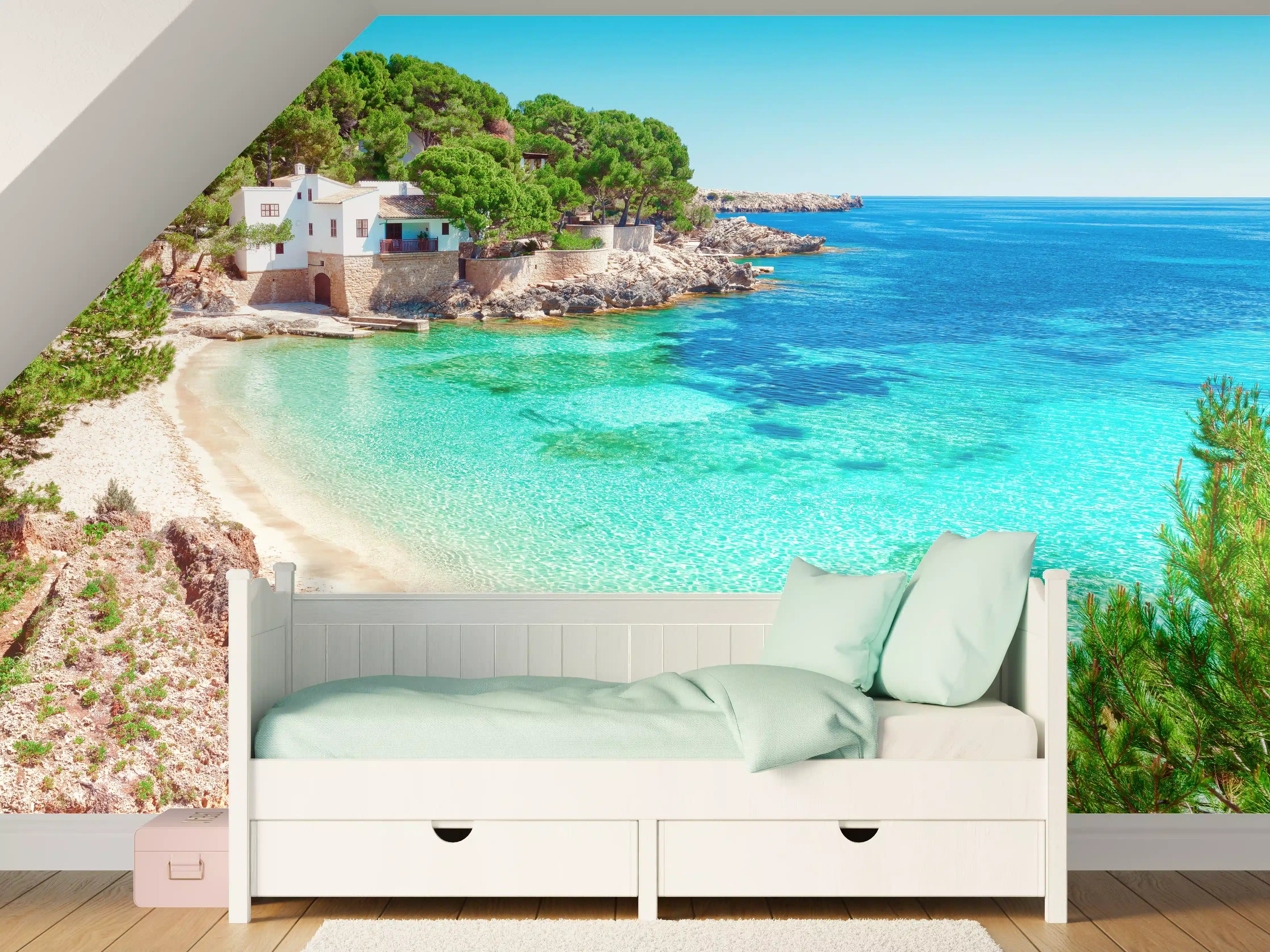 Kinderzimmer Wandgestaltung - traumhafter Mallorca Strand 