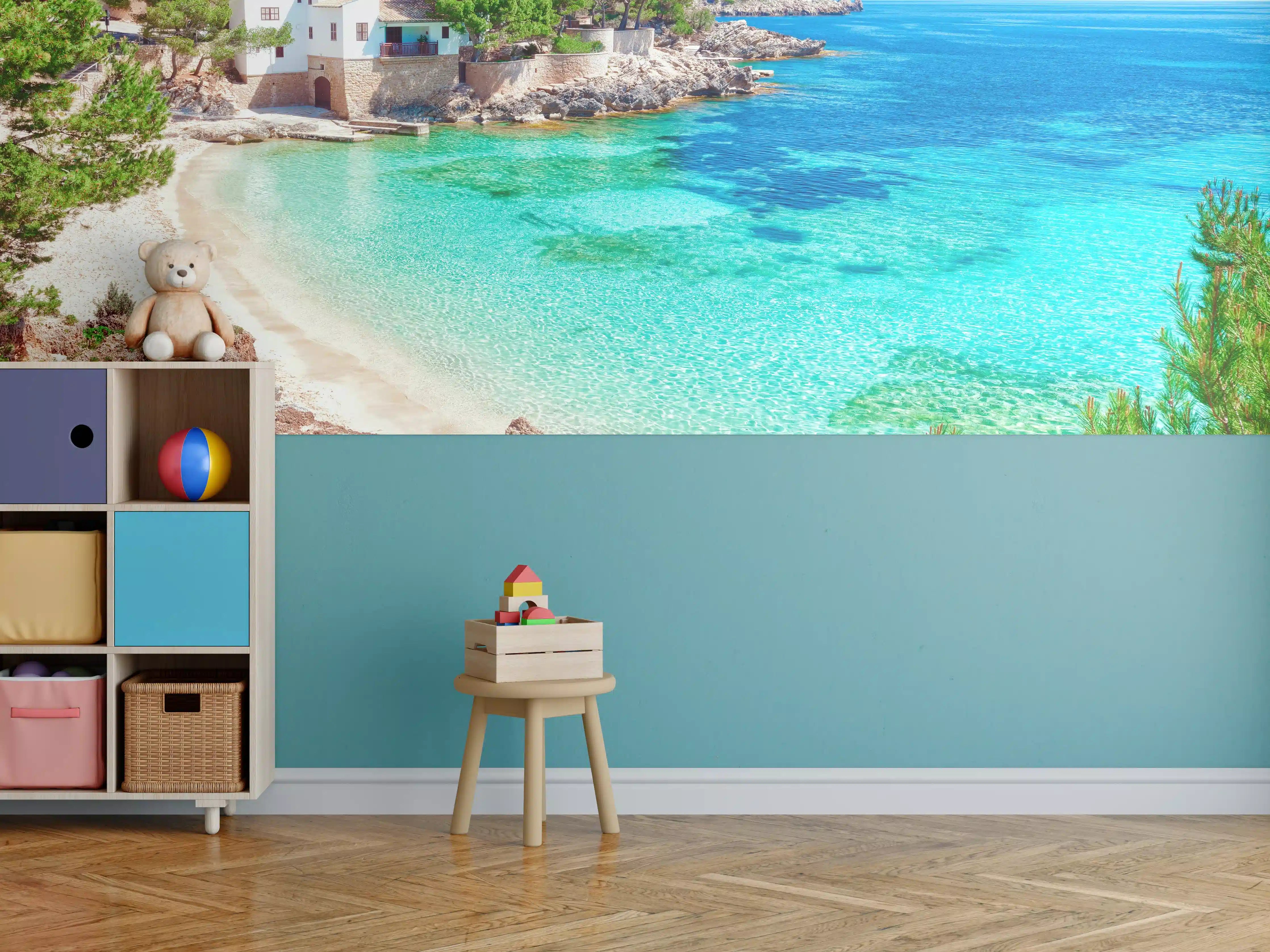 Kinderzimmer Wandgestaltung - traumhafter Mallorca Strand 