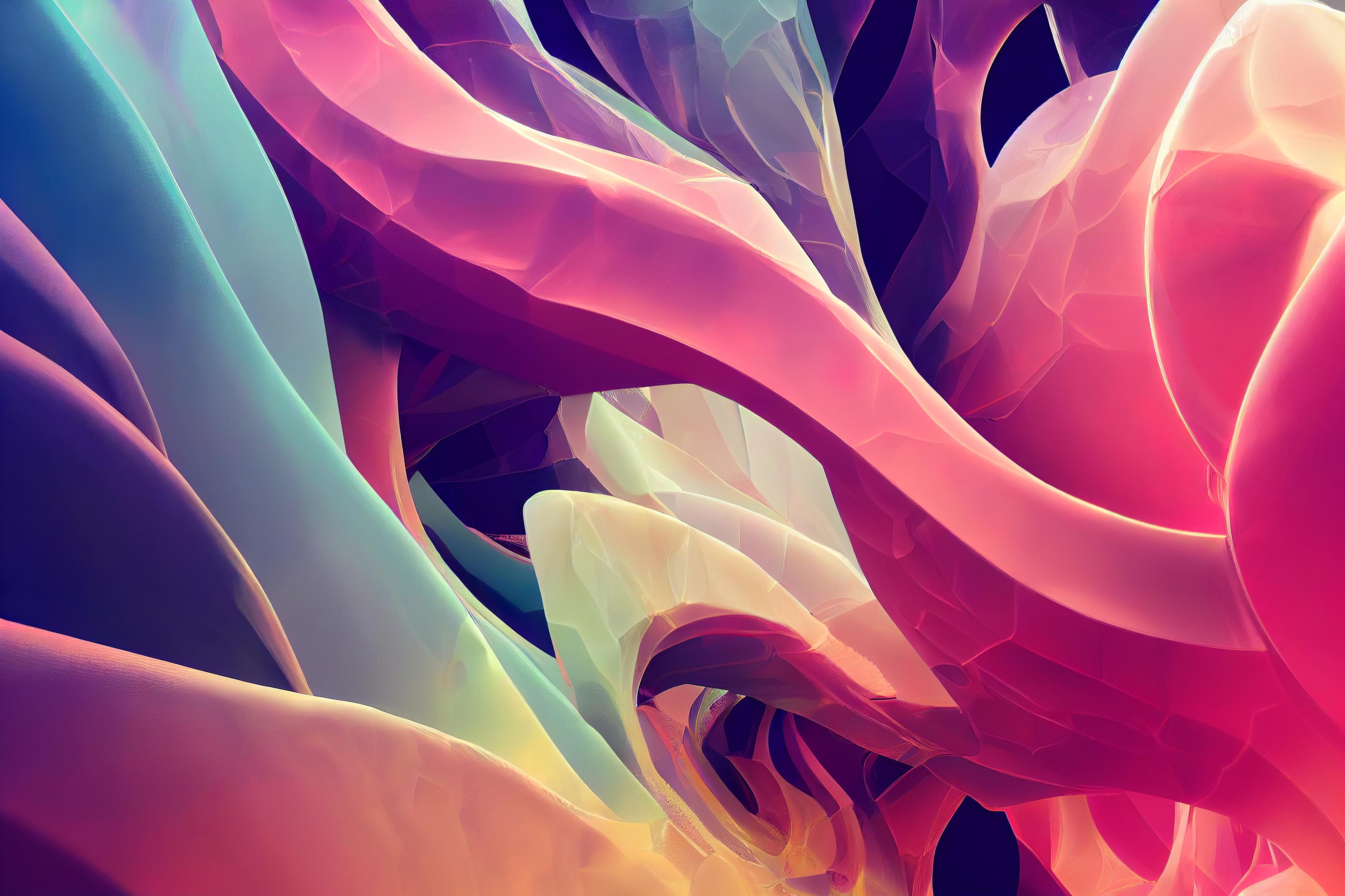 Küchenrückwand-Abstrakte bunte Wellen