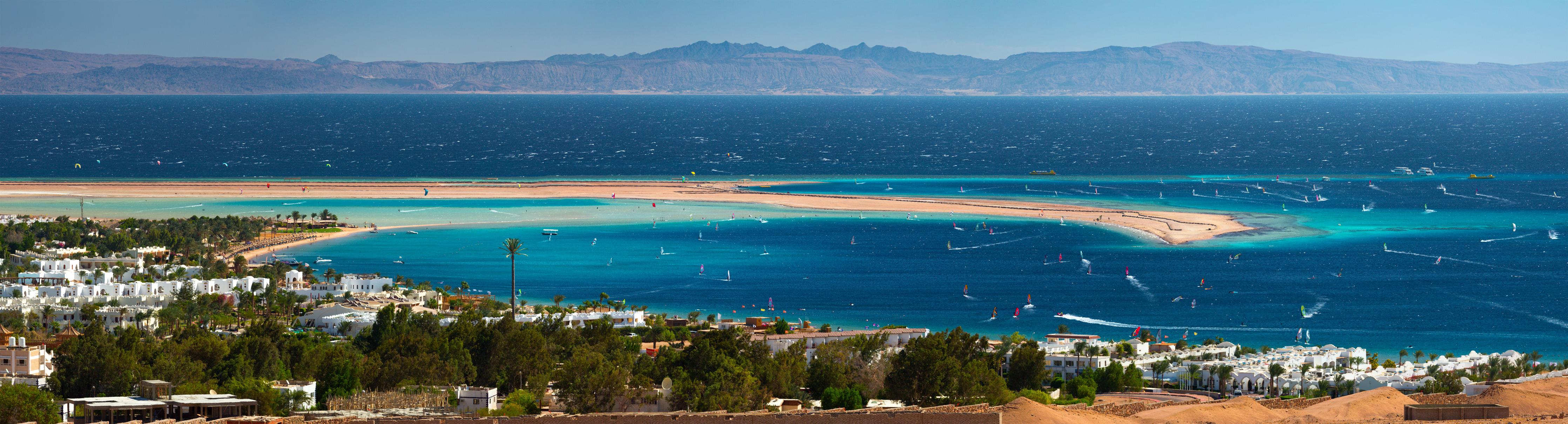 Küchenrückwand-Blaue Lagune am Meer Panoramabild